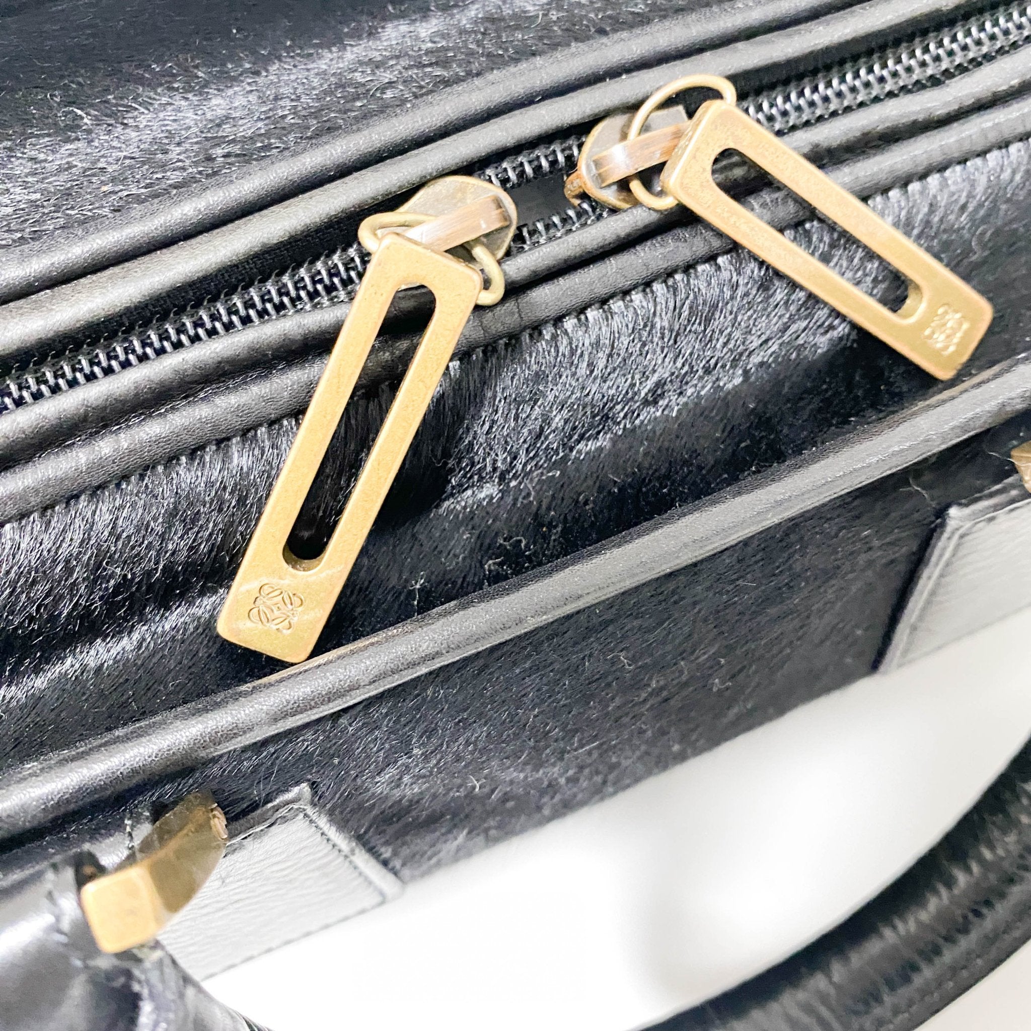 LOEWE Amazona28 Black Pony Hair Handbag, in , Sold by HIVE PRELOVED - Handle Bags, ,