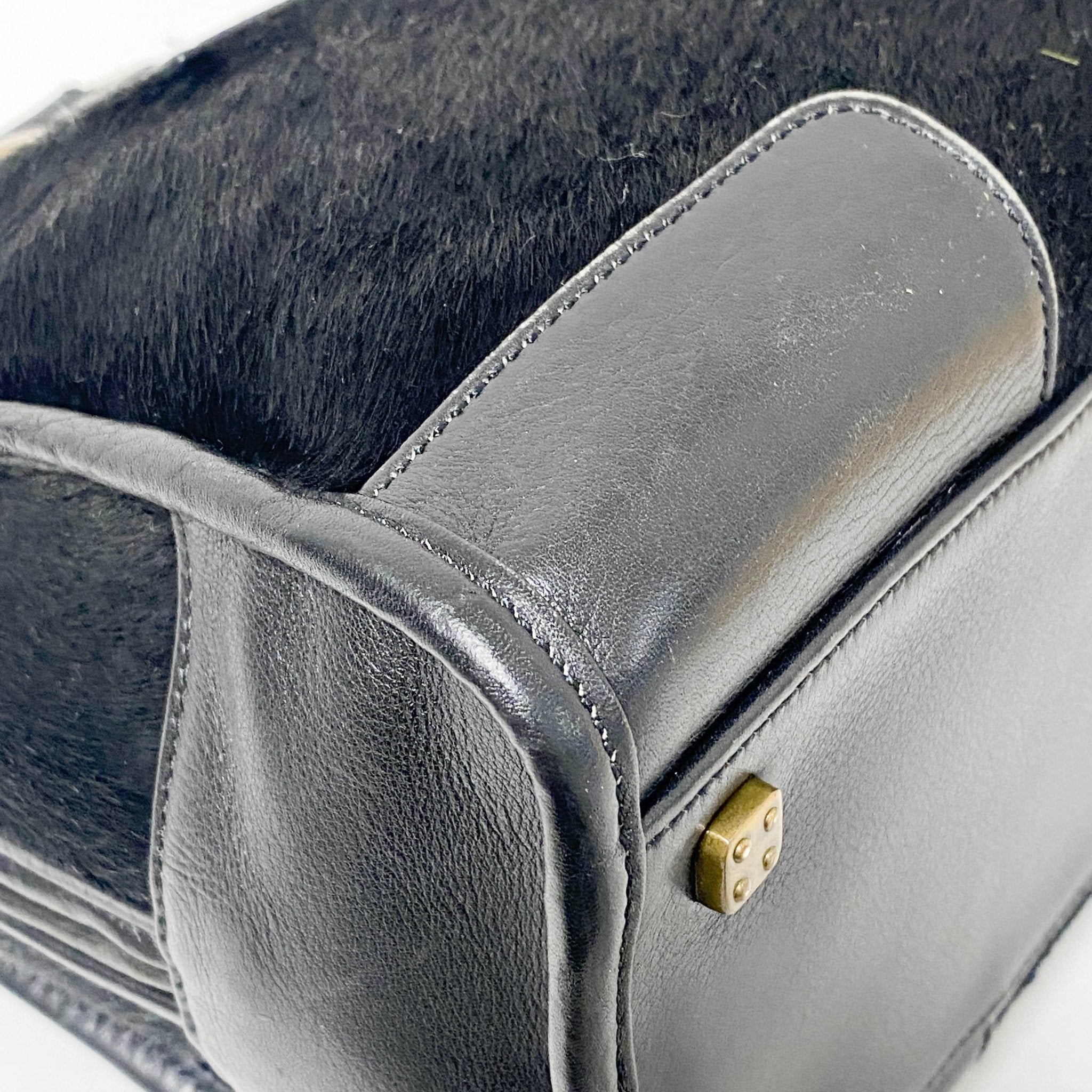 LOEWE Amazona28 Black Pony Hair Handbag, in , Sold by HIVE PRELOVED - Handle Bags, ,