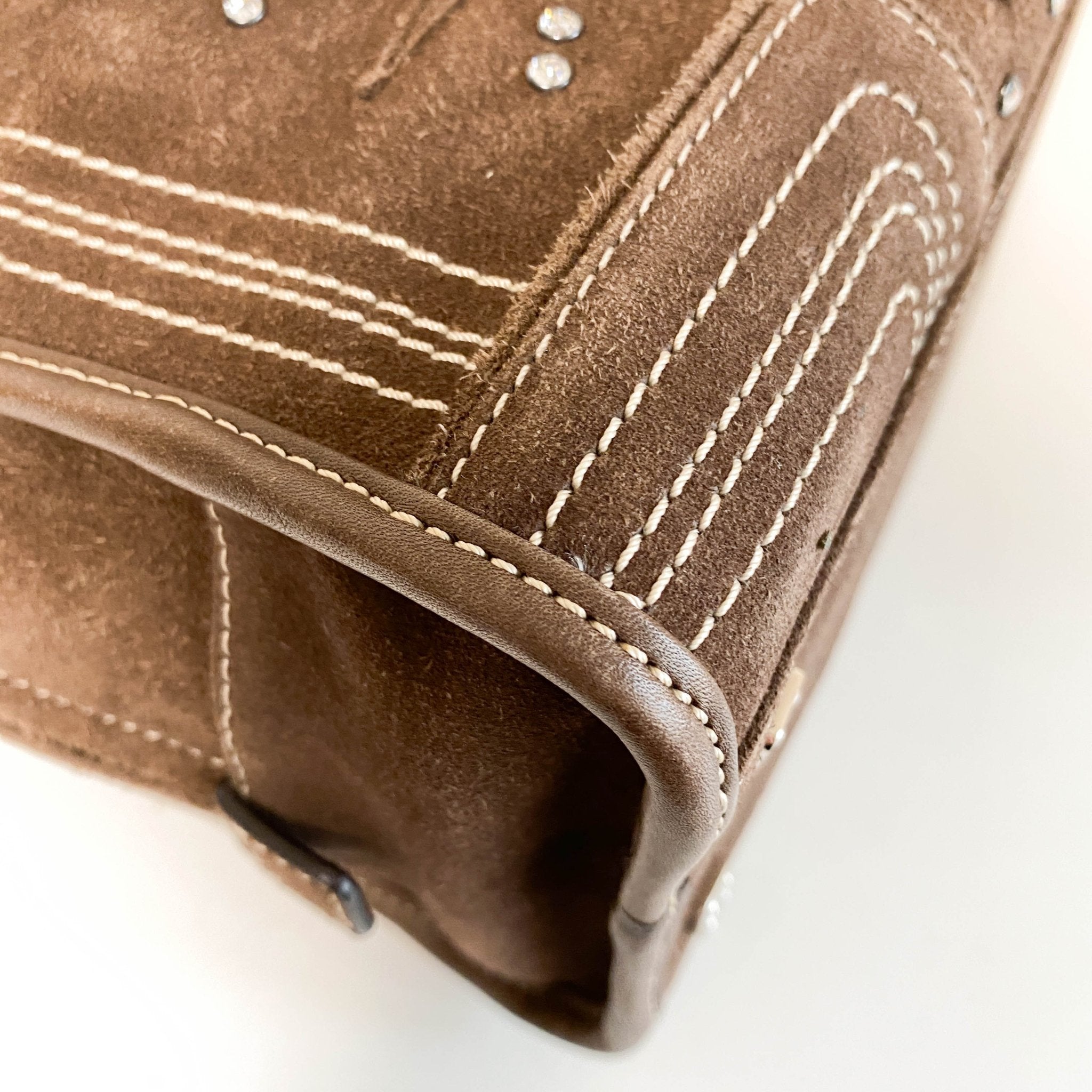 LOEWE Amazona28 Suede Rhinestones Limited Edition Brown, in , Sold by HIVE PRELOVED - Handle Bags, ,