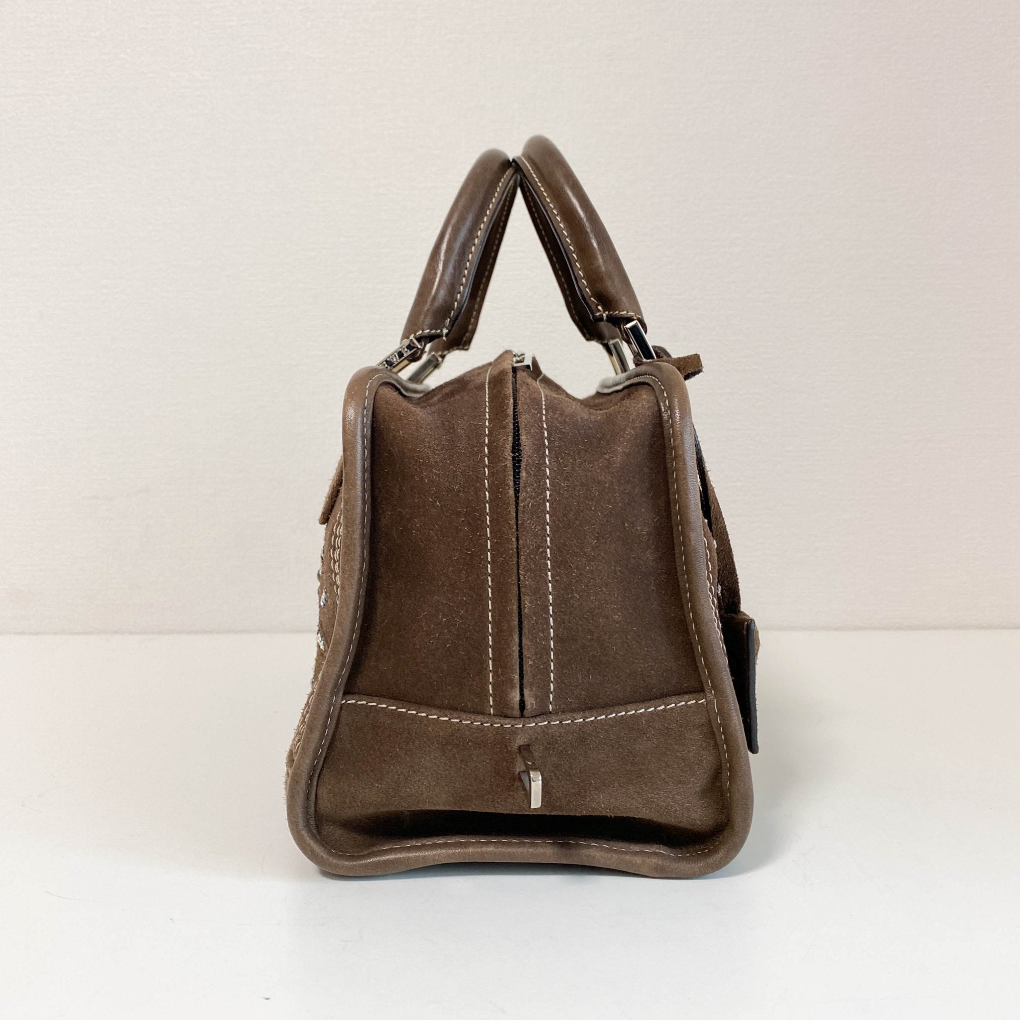 LOEWE Amazona28 Suede Rhinestones Limited Edition Brown, in , Sold by HIVE PRELOVED - Handle Bags, ,
