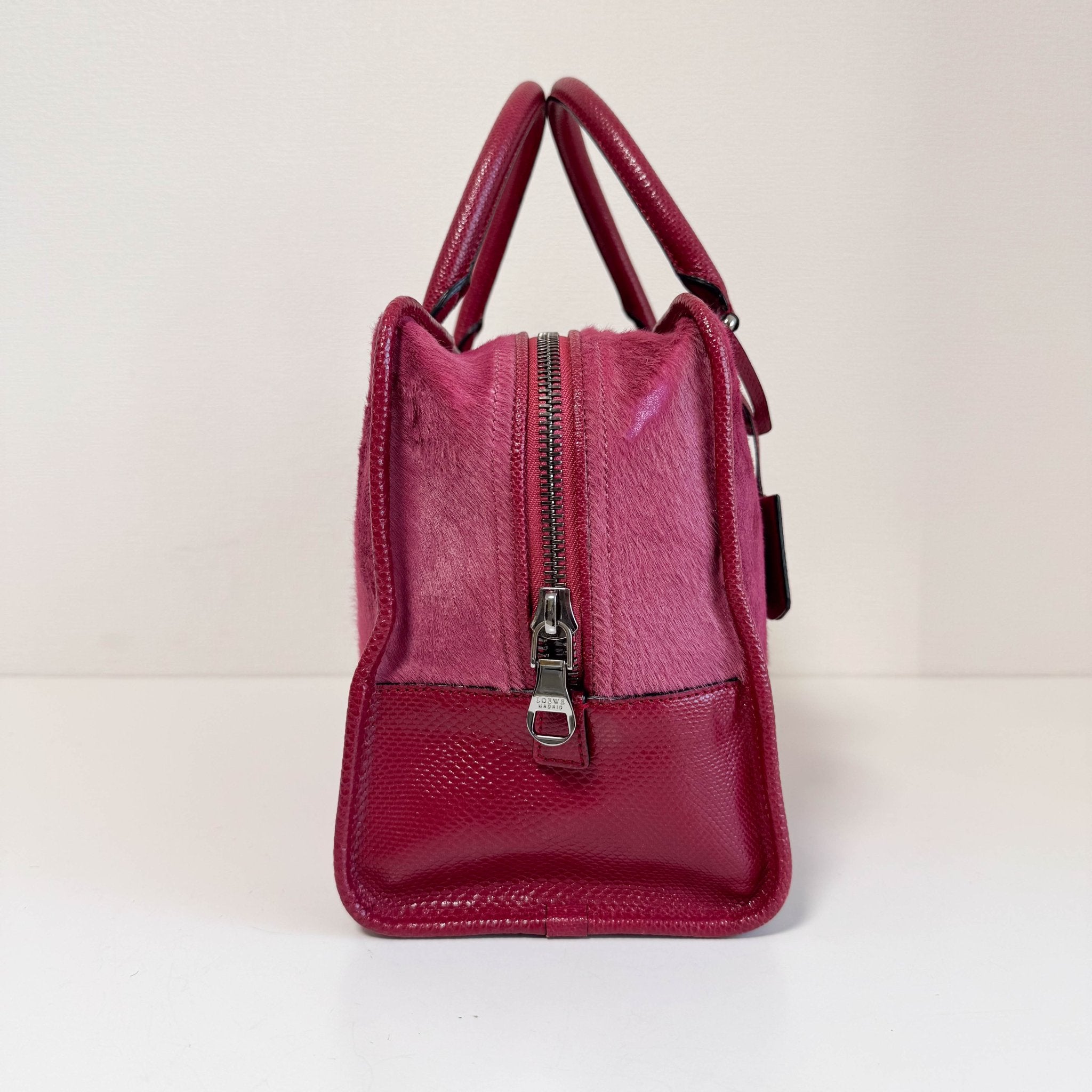 LOEWE Amazona36 Pink Pony Hair Handbag, in , Sold by HIVE PRELOVED - Handle Bags, ,