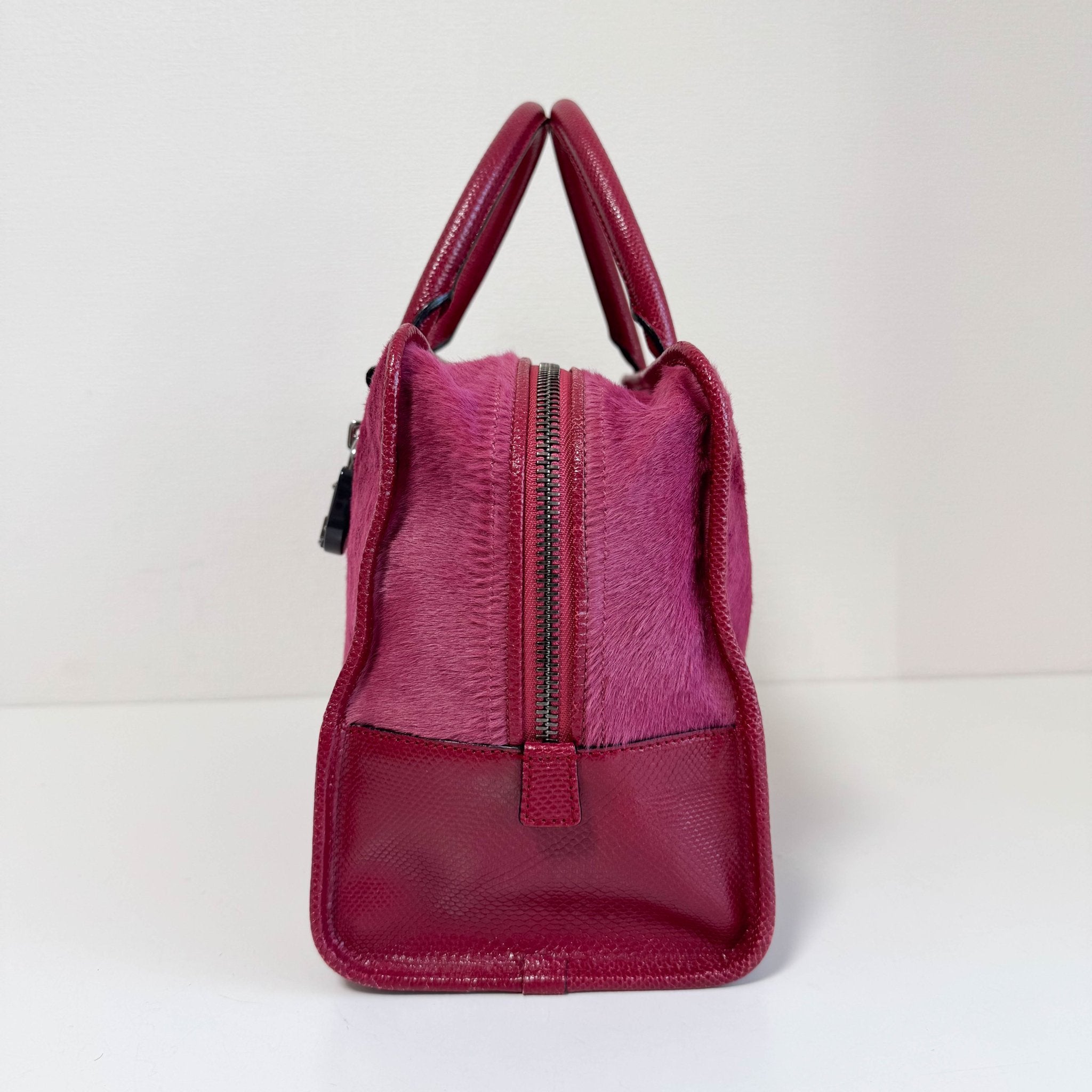 LOEWE Amazona36 Pink Pony Hair Handbag, in , Sold by HIVE PRELOVED - Handle Bags, ,