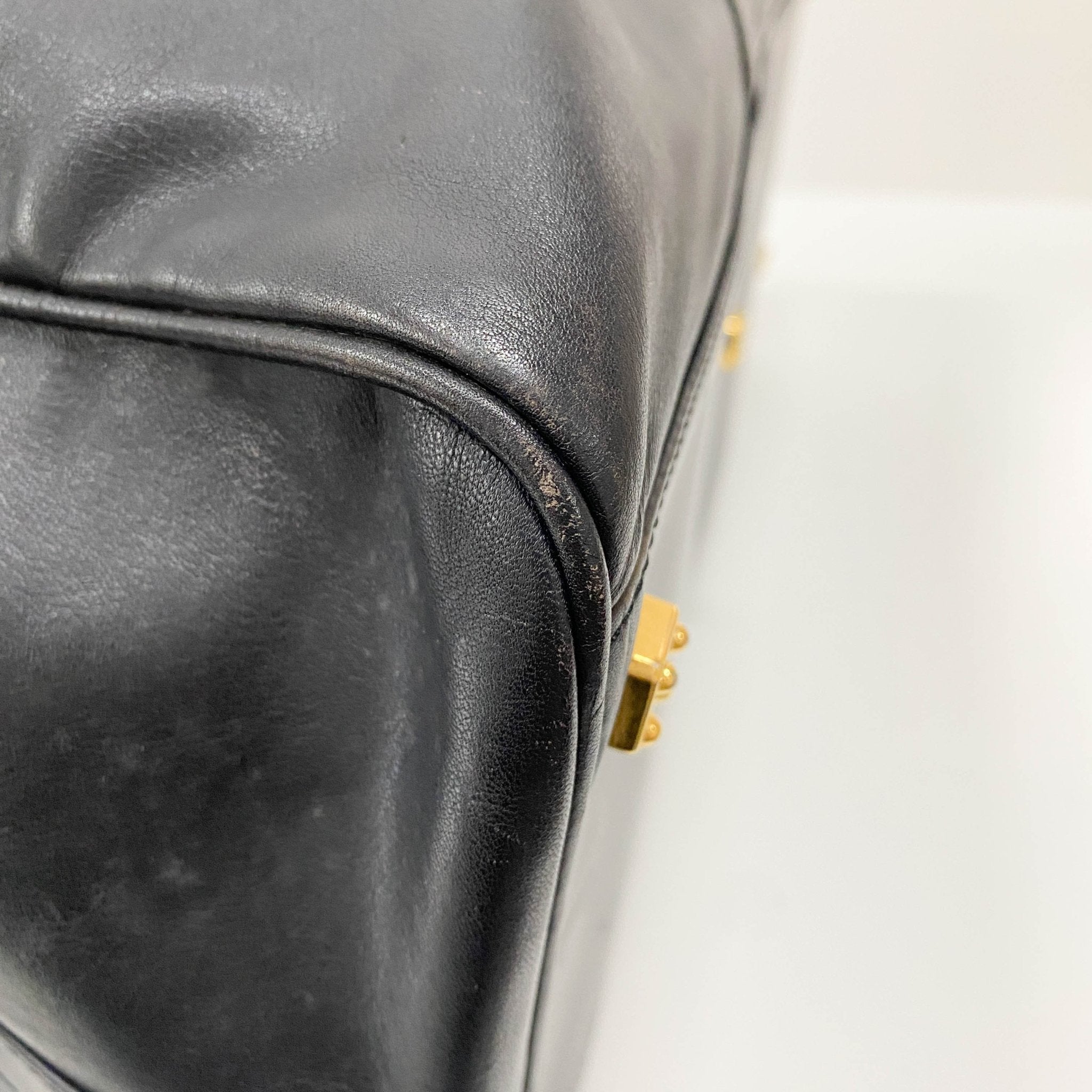 LOEWE Anagram Black Leather Boston Travel Bag, in , Sold by HIVE PRELOVED - Travel bags, ,