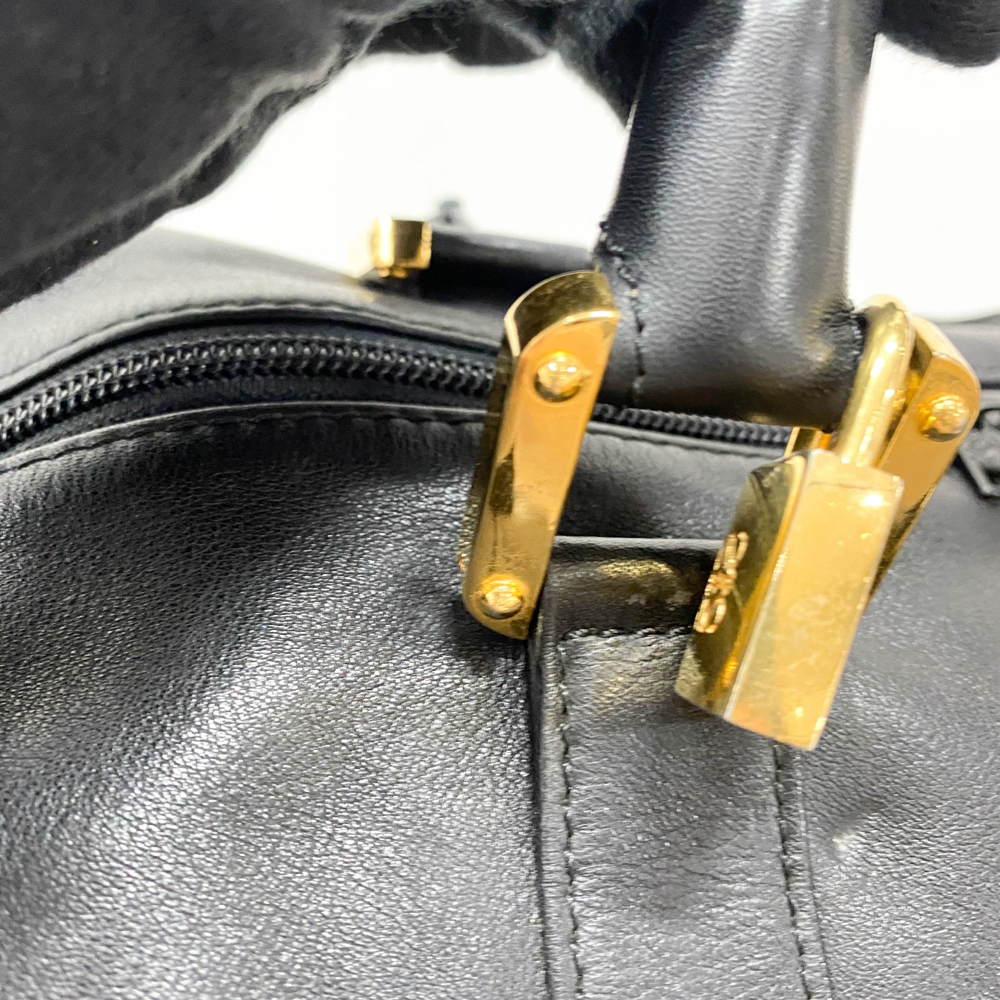LOEWE Anagram Black Leather Boston Travel Bag, in , Sold by HIVE PRELOVED - Travel bags, ,