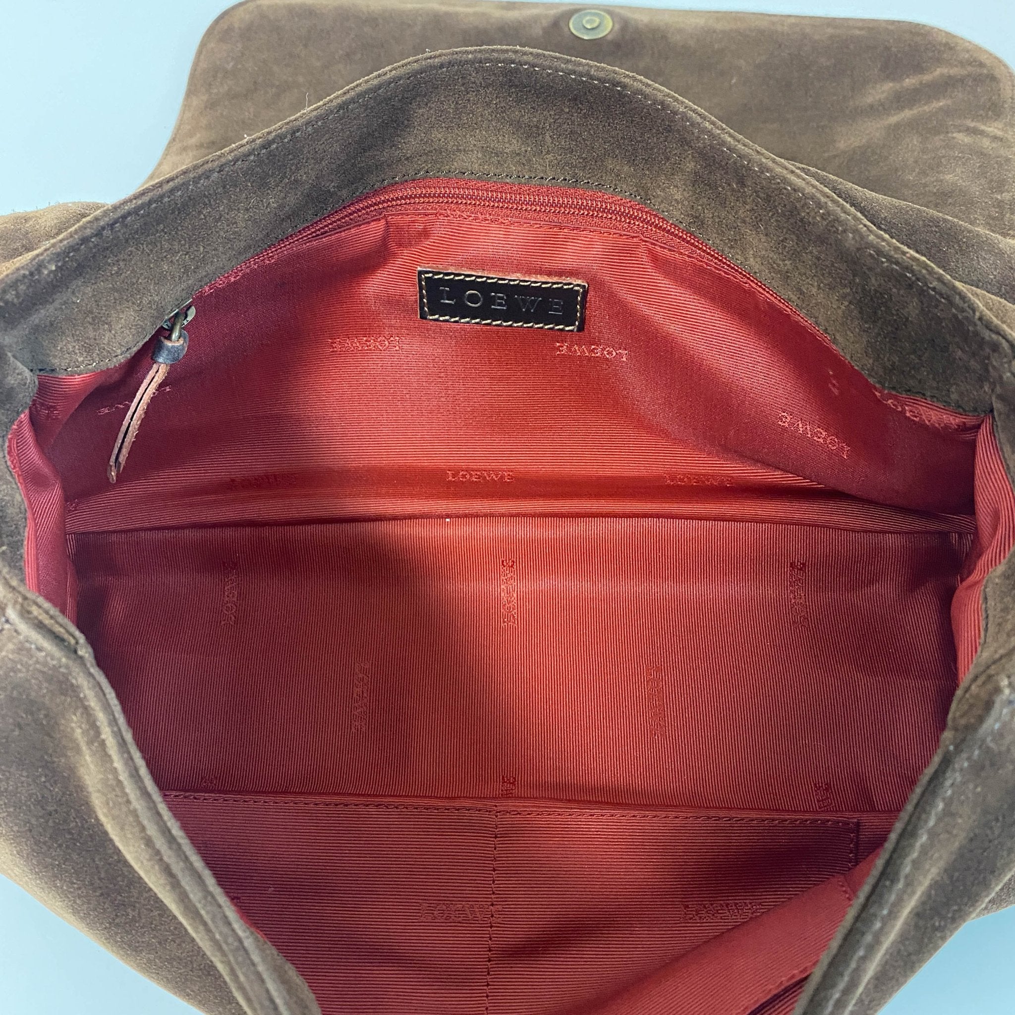 LOEWE Anagram Brown Suede Shoulder Bag, in , Sold by HIVE PRELOVED - Shoulder Bags, ,