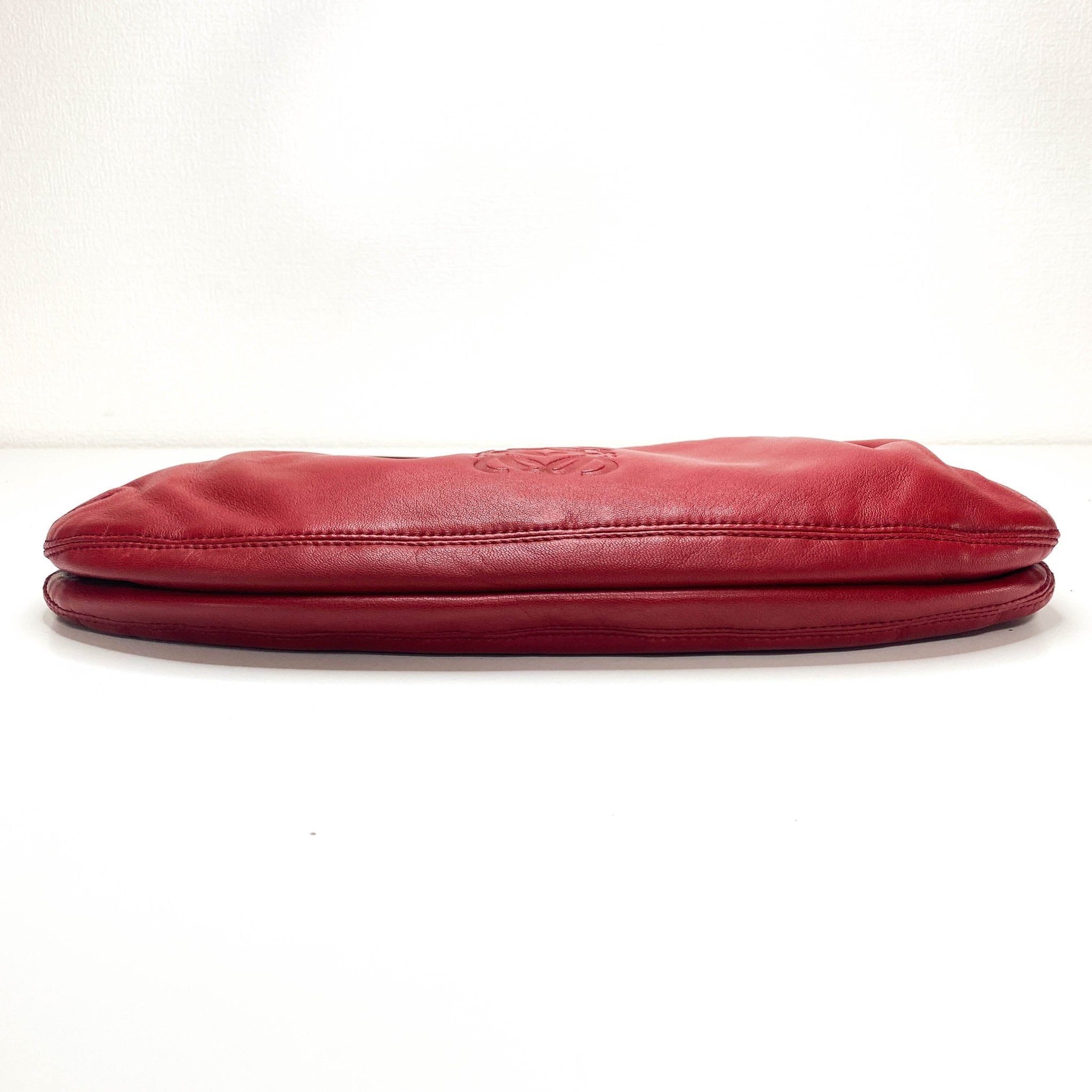 LOEWE Anagram Logo Red Lambskin Leather Shoulder Bag, in , Sold by HIVE PRELOVED - Shoulder Bags, ,