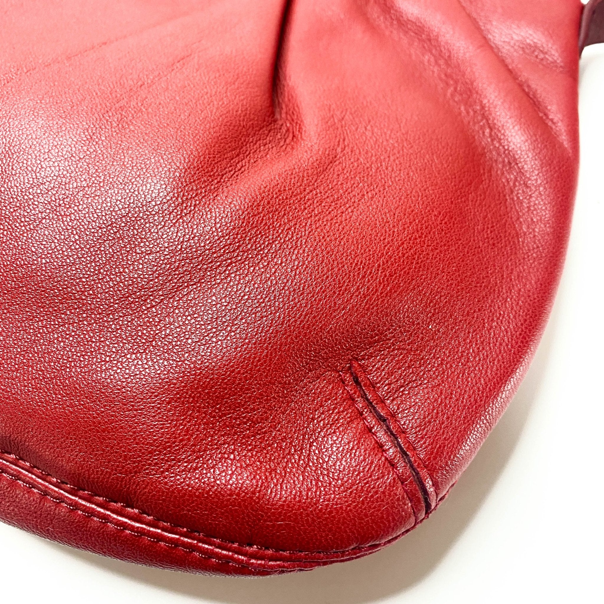 LOEWE Anagram Logo Red Lambskin Leather Shoulder Bag, in , Sold by HIVE PRELOVED - Shoulder Bags, ,