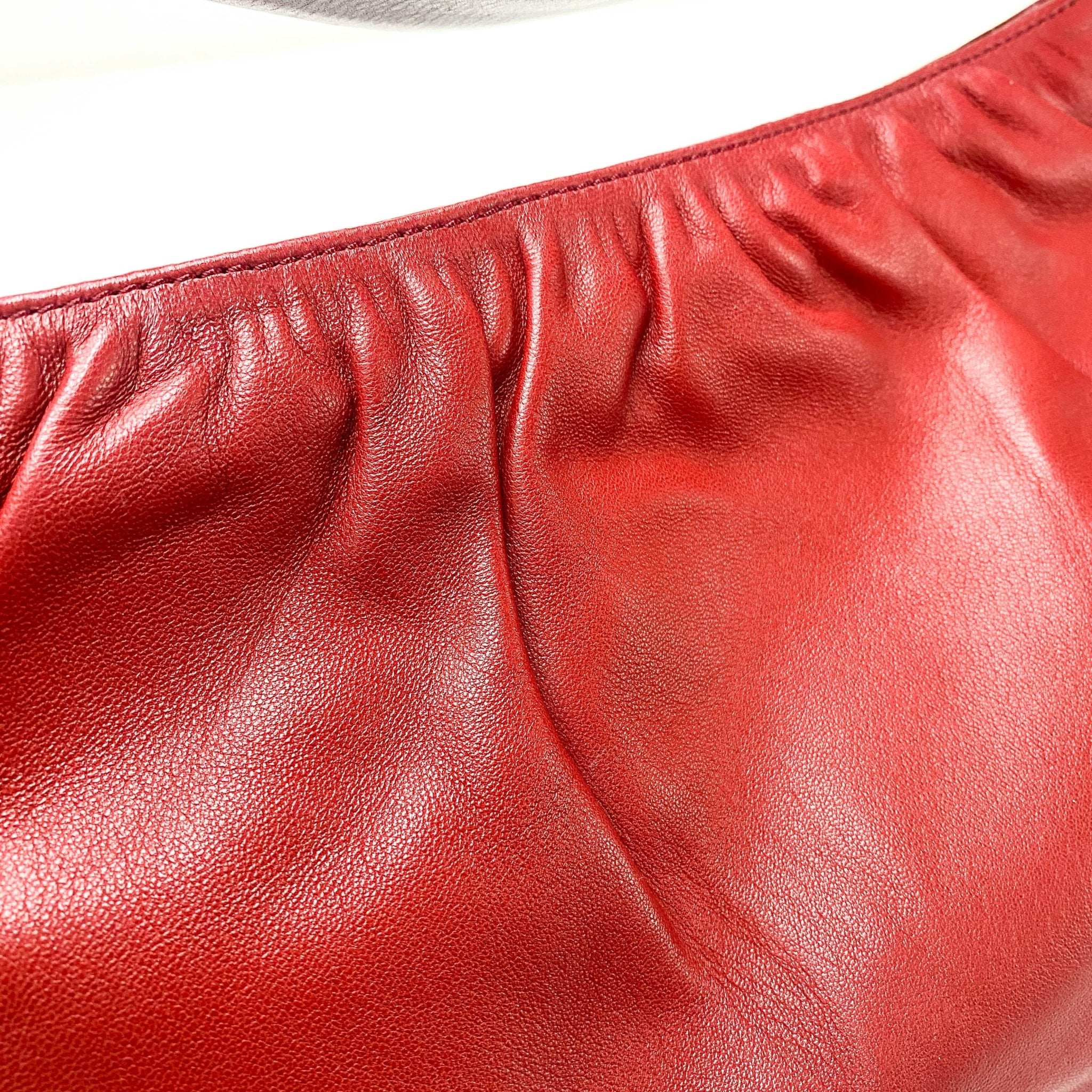 LOEWE Anagram Logo Red Lambskin Leather Shoulder Bag, in , Sold by HIVE PRELOVED - Shoulder Bags, ,