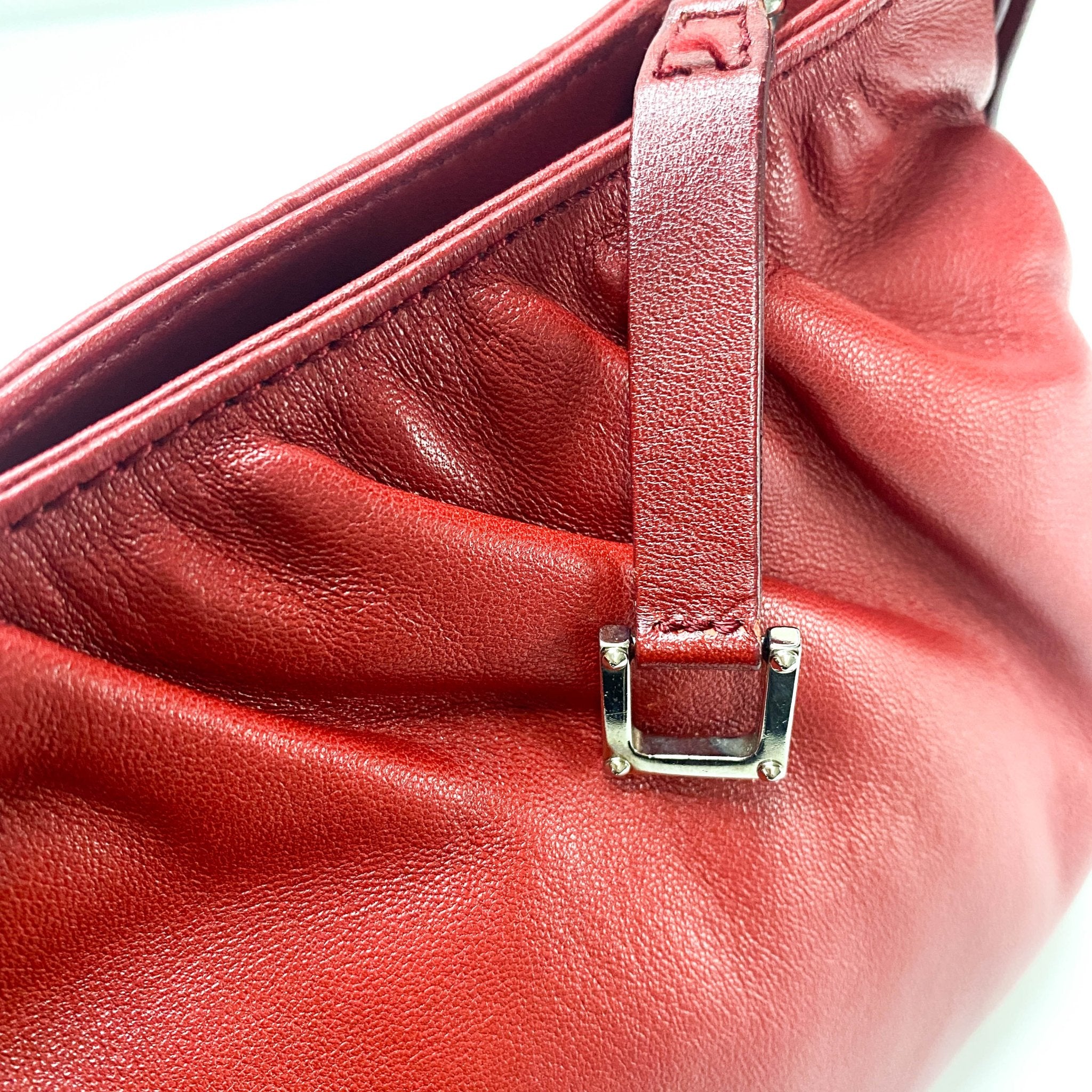 LOEWE Anagram Logo Red Lambskin Leather Shoulder Bag, in , Sold by HIVE PRELOVED - Shoulder Bags, ,