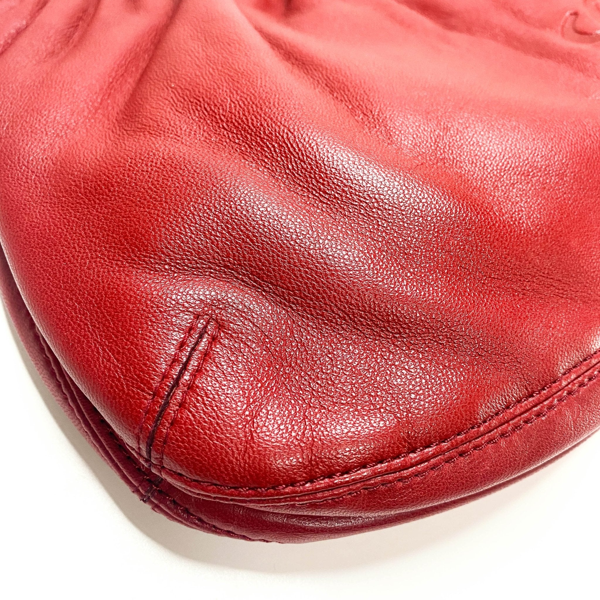 LOEWE Anagram Logo Red Lambskin Leather Shoulder Bag, in , Sold by HIVE PRELOVED - Shoulder Bags, ,
