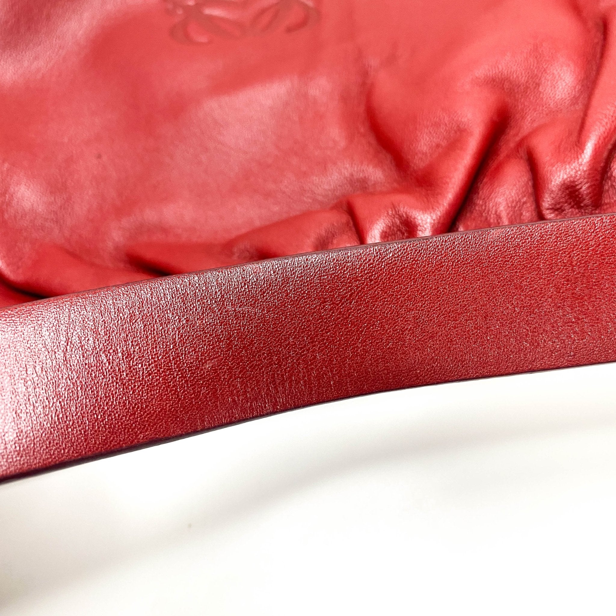 LOEWE Anagram Logo Red Lambskin Leather Shoulder Bag, in , Sold by HIVE PRELOVED - Shoulder Bags, ,