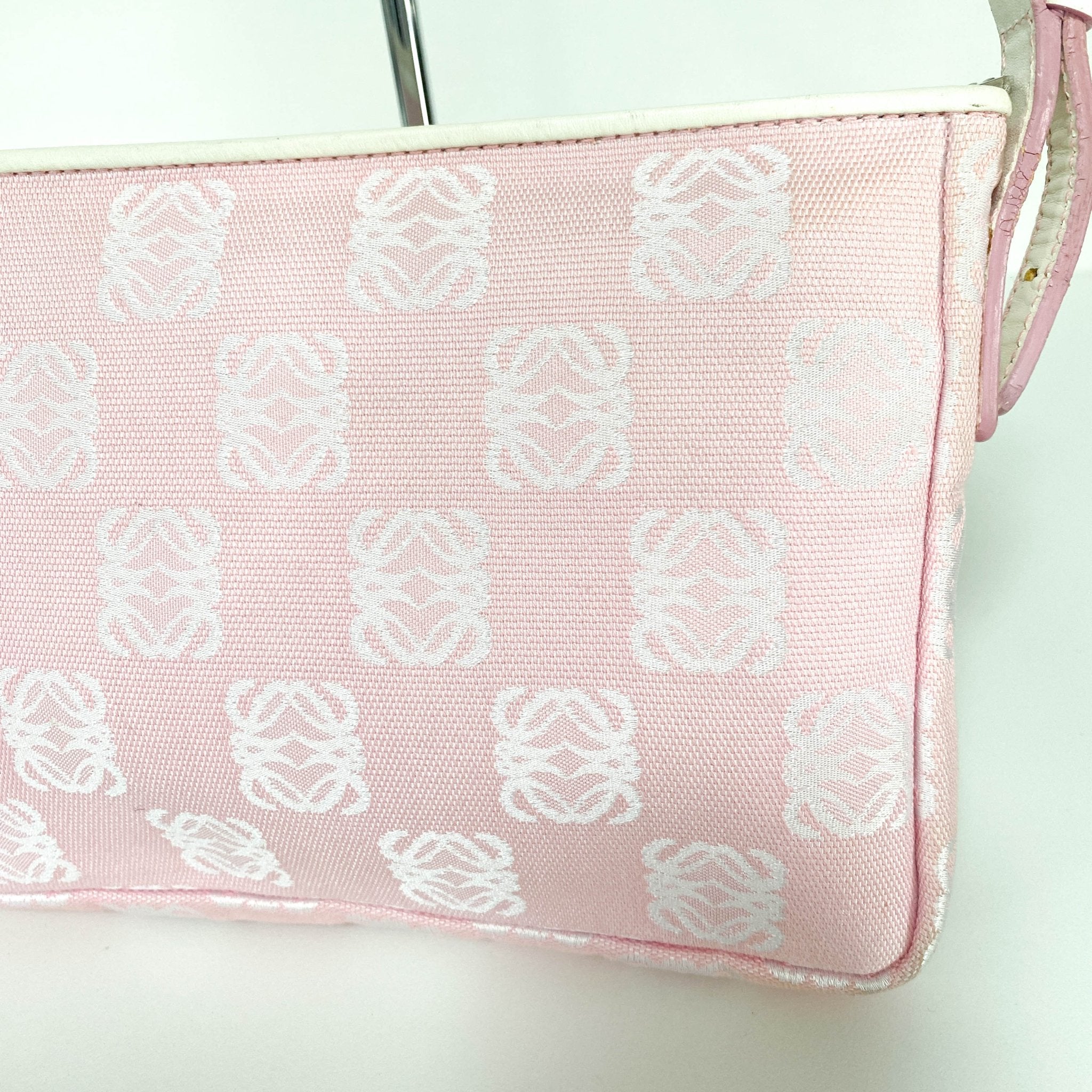 LOEWE Anagram Pink Canvas Leather Shoulder Bag, in , Sold by HIVE PRELOVED - Shoulder Bags, ,