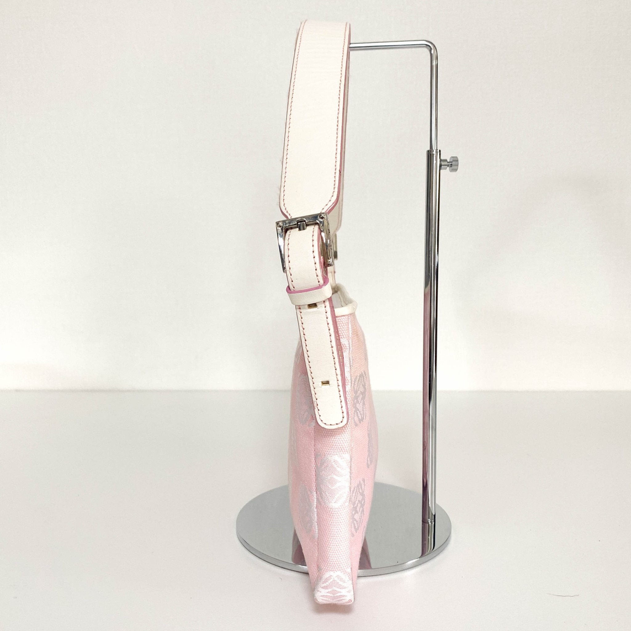 LOEWE Anagram Pink Canvas Leather Shoulder Bag, in , Sold by HIVE PRELOVED - Shoulder Bags, ,