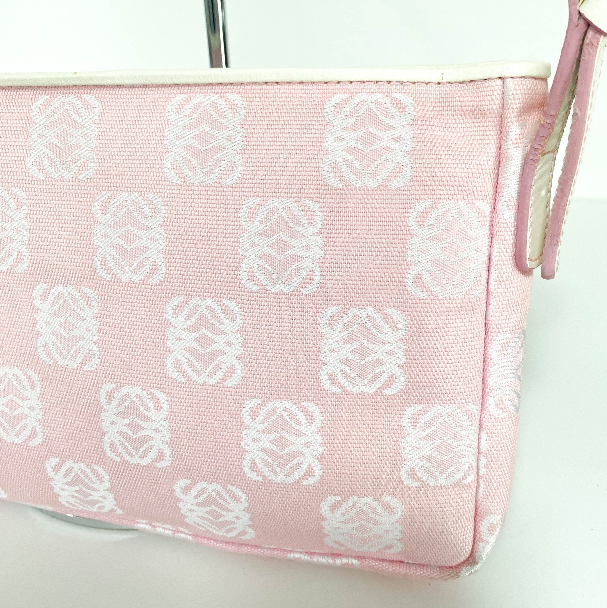 LOEWE Anagram Pink Canvas Leather Shoulder Bag, in , Sold by HIVE PRELOVED - Shoulder Bags, ,