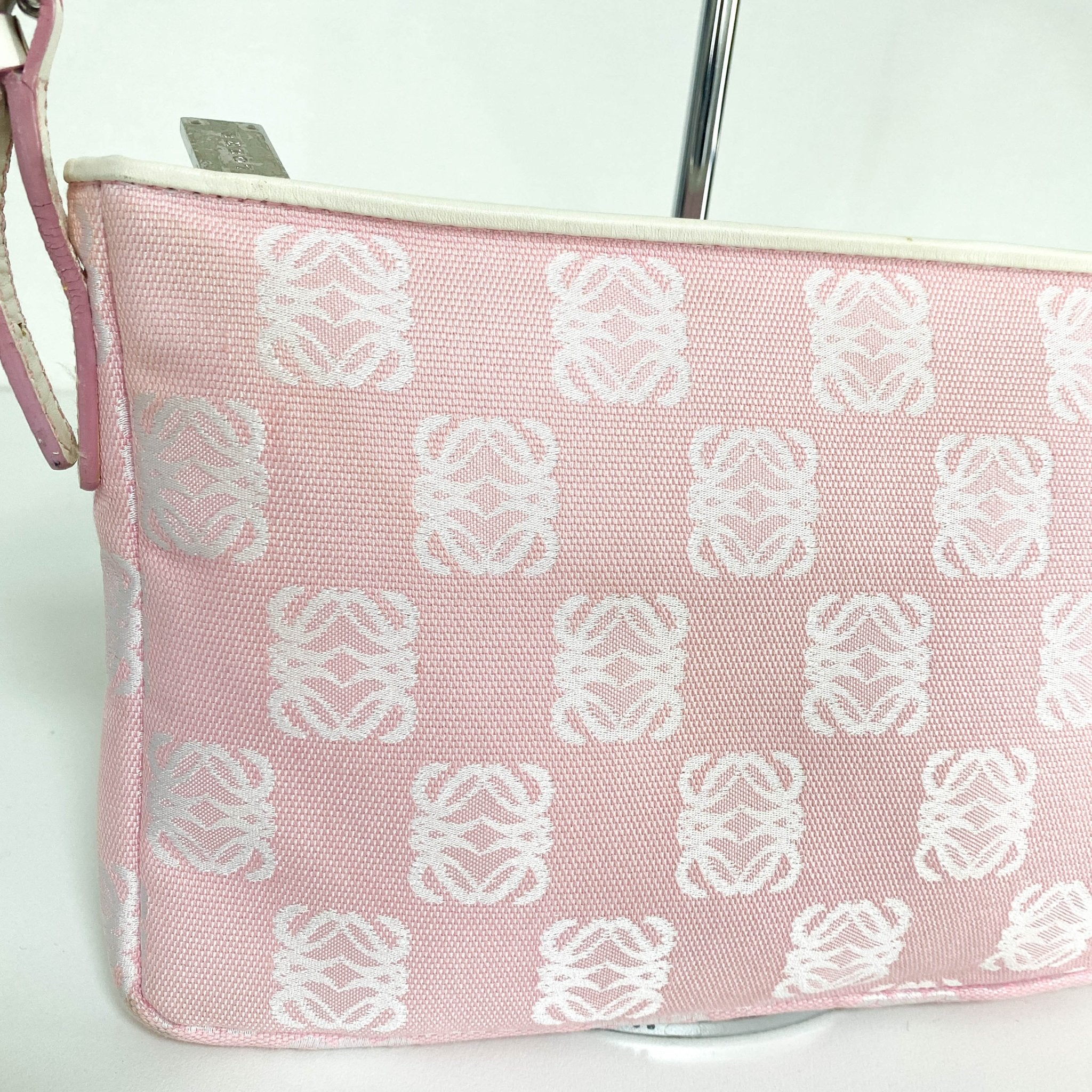 LOEWE Anagram Pink Canvas Leather Shoulder Bag, in , Sold by HIVE PRELOVED - Shoulder Bags, ,