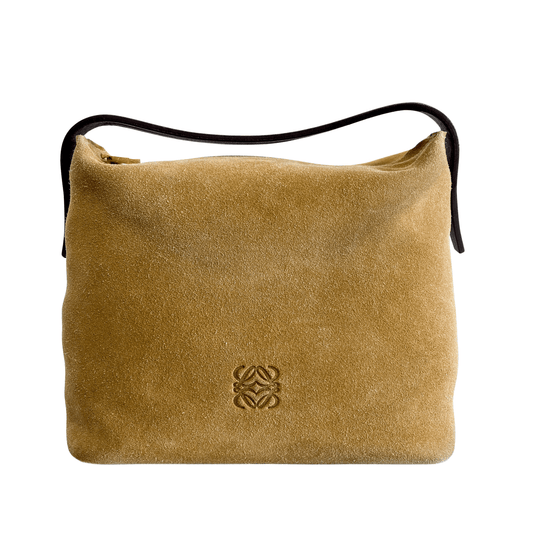LOEWE Anagram Suede Brown Handle Bag, in , Sold by HIVE PRELOVED - Handle Bags, ,