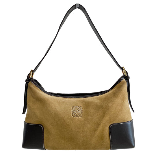 LOEWE Anagram Suede Brown Hobo Shoulder Bag, in , Sold by HIVE PRELOVED - Shoulder Bags, ,