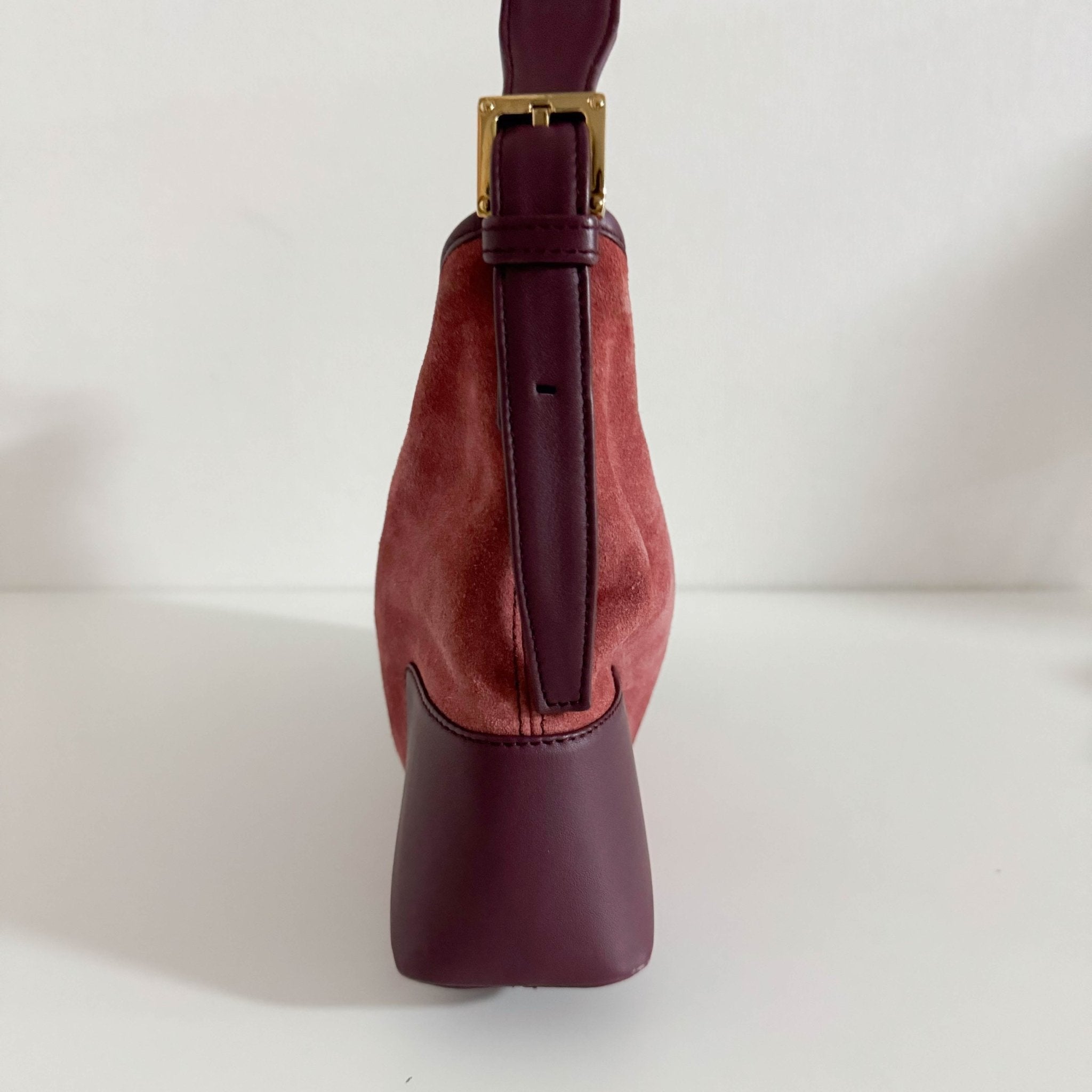 LOEWE Anagram Suede Leather Shoulder Bag Magenta, in , Sold by HIVE PRELOVED - Shoulder Bags, ,
