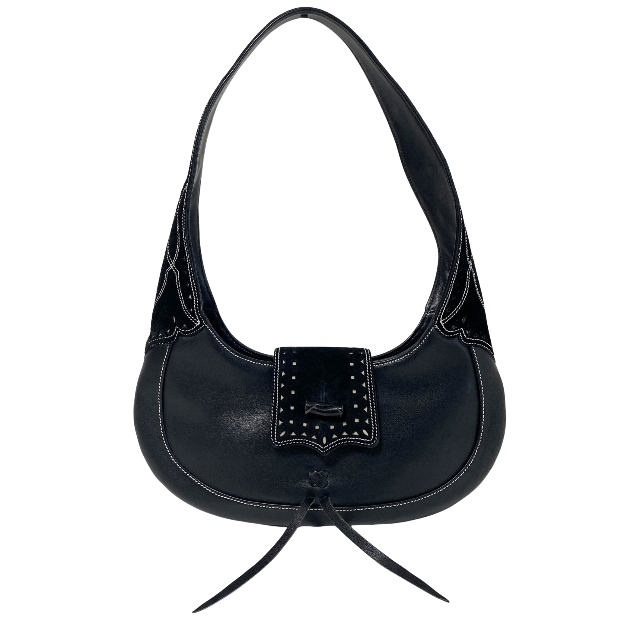 LOEWE Archive Black Leather and Suede Hobo Shoulder Bag, in , Sold by HIVE PRELOVED - Shoulder Bags, ,