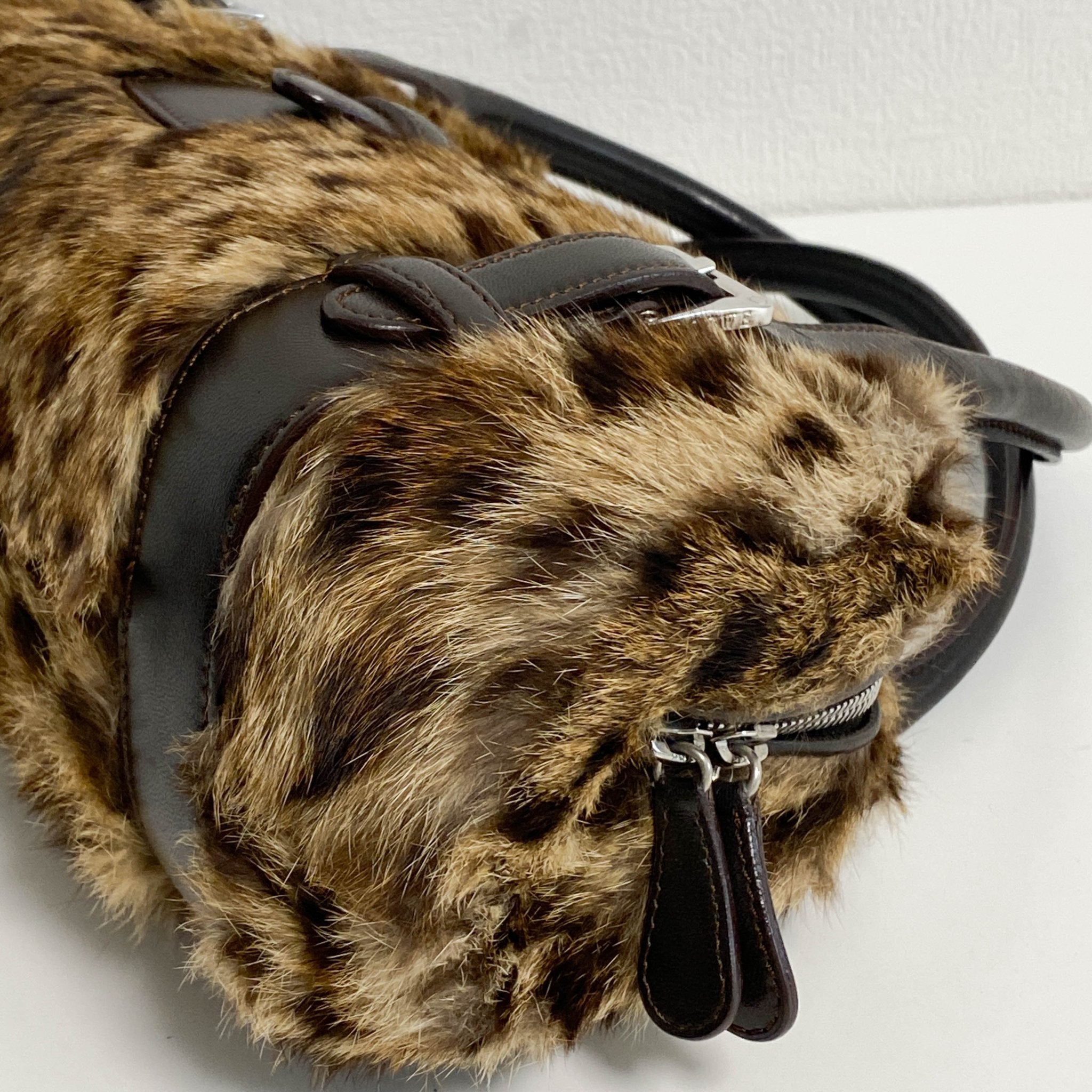 LOEWE Archive Rabbit Fur Brown Top Handle Bag, in , Sold by HIVE PRELOVED - Handle Bags, ,