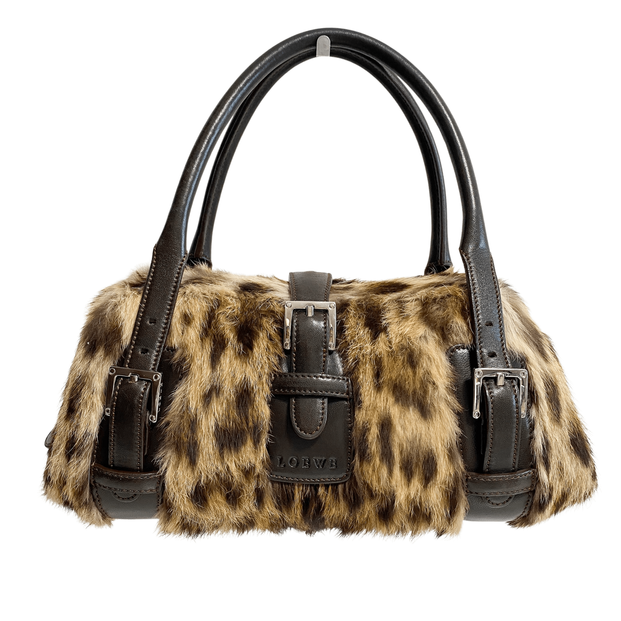 LOEWE Archive Rabbit Fur Brown Top Handle Bag, in , Sold by HIVE PRELOVED - Handle Bags, ,