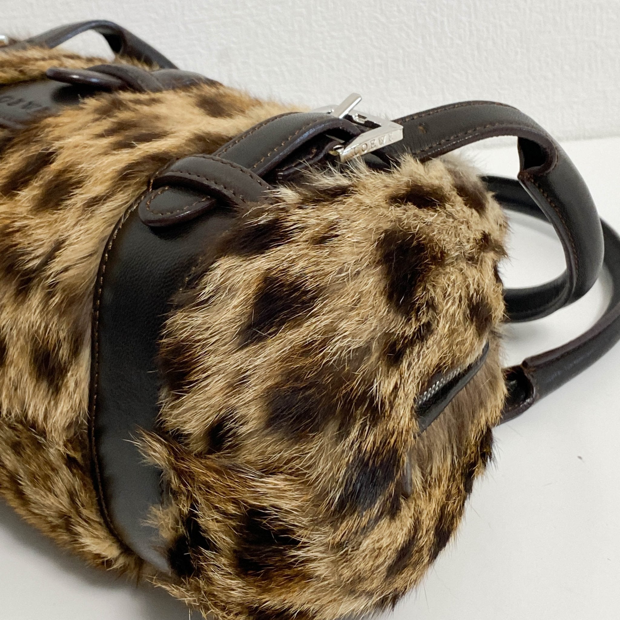 LOEWE Archive Rabbit Fur Brown Top Handle Bag, in , Sold by HIVE PRELOVED - Handle Bags, ,