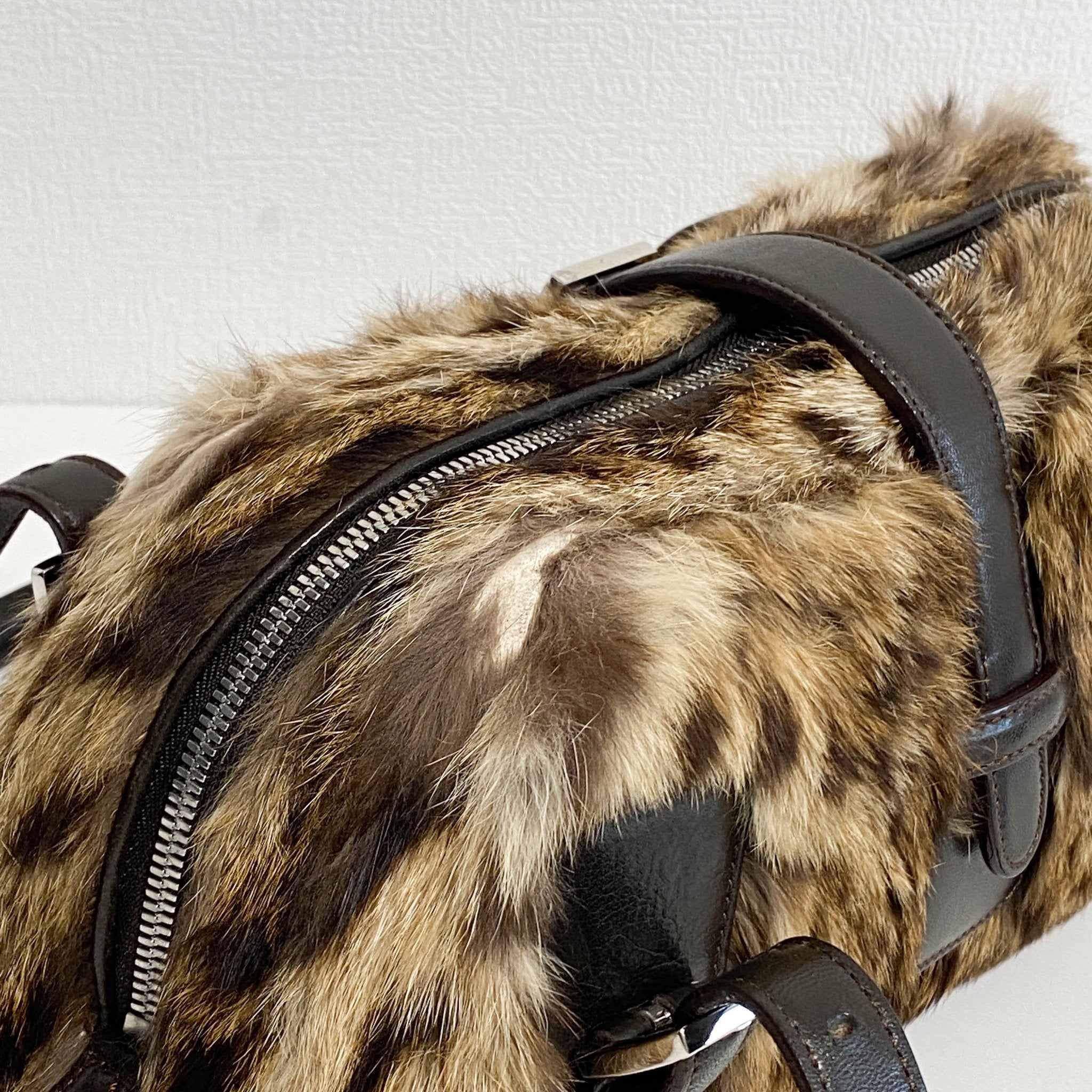 LOEWE Archive Rabbit Fur Brown Top Handle Bag, in , Sold by HIVE PRELOVED - Handle Bags, ,