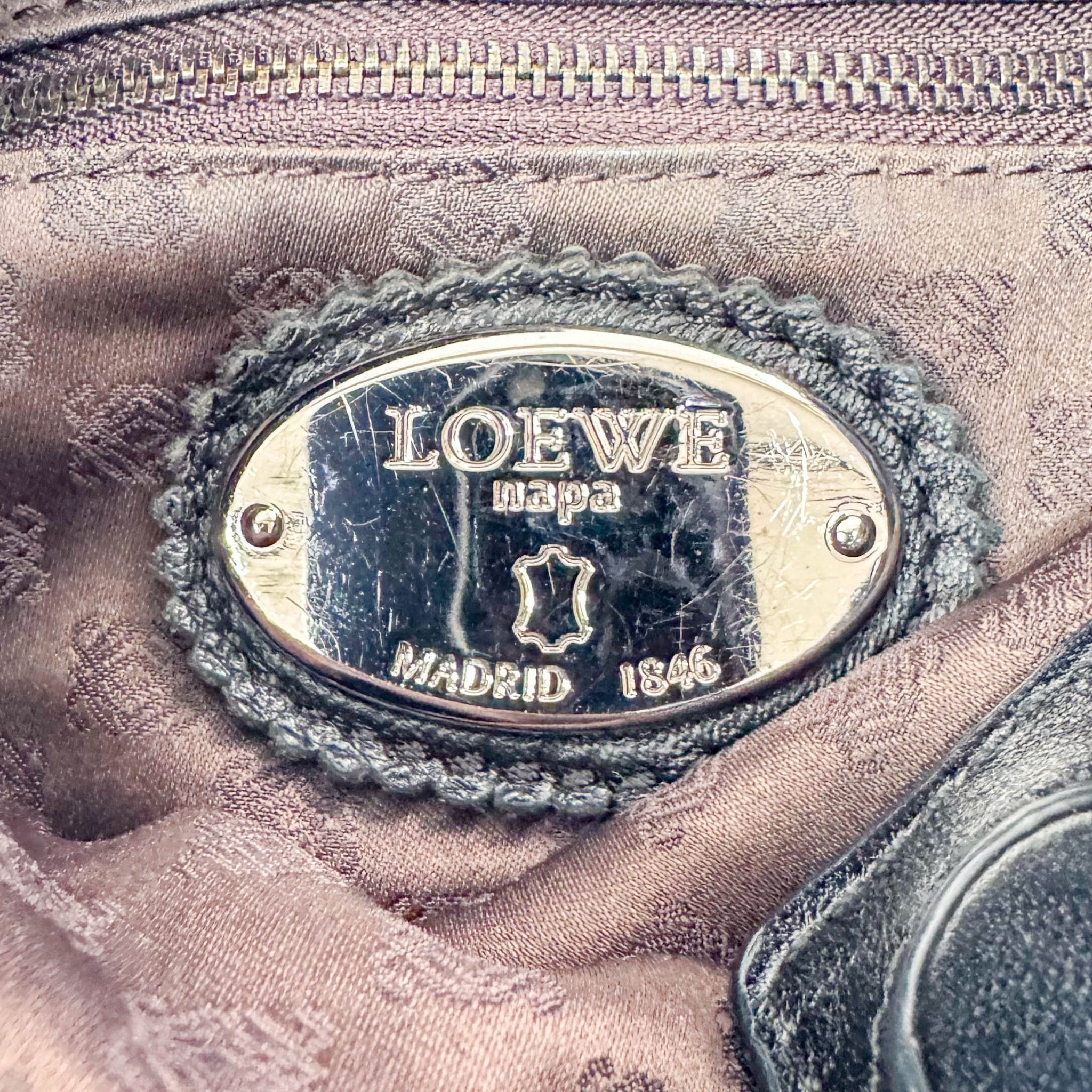 LOEWE Black Leather Hobo Shoulder Bag, in , Sold by HIVE PRELOVED - Shoulder Bags, ,