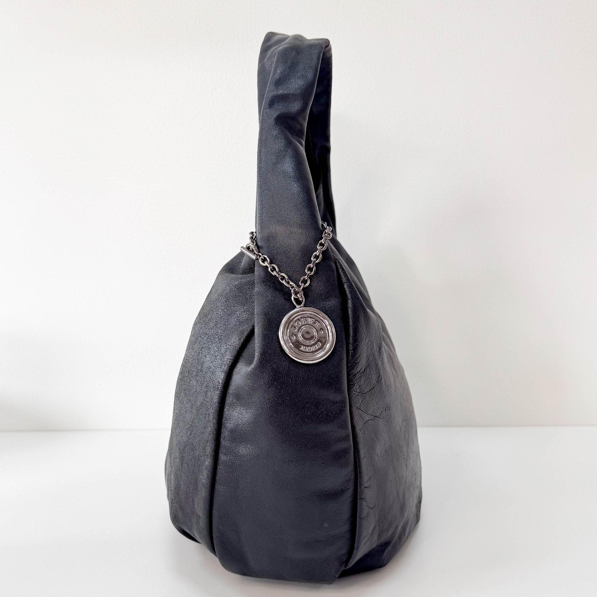 LOEWE Black Leather Hobo Shoulder Bag, in , Sold by HIVE PRELOVED - Shoulder Bags, ,