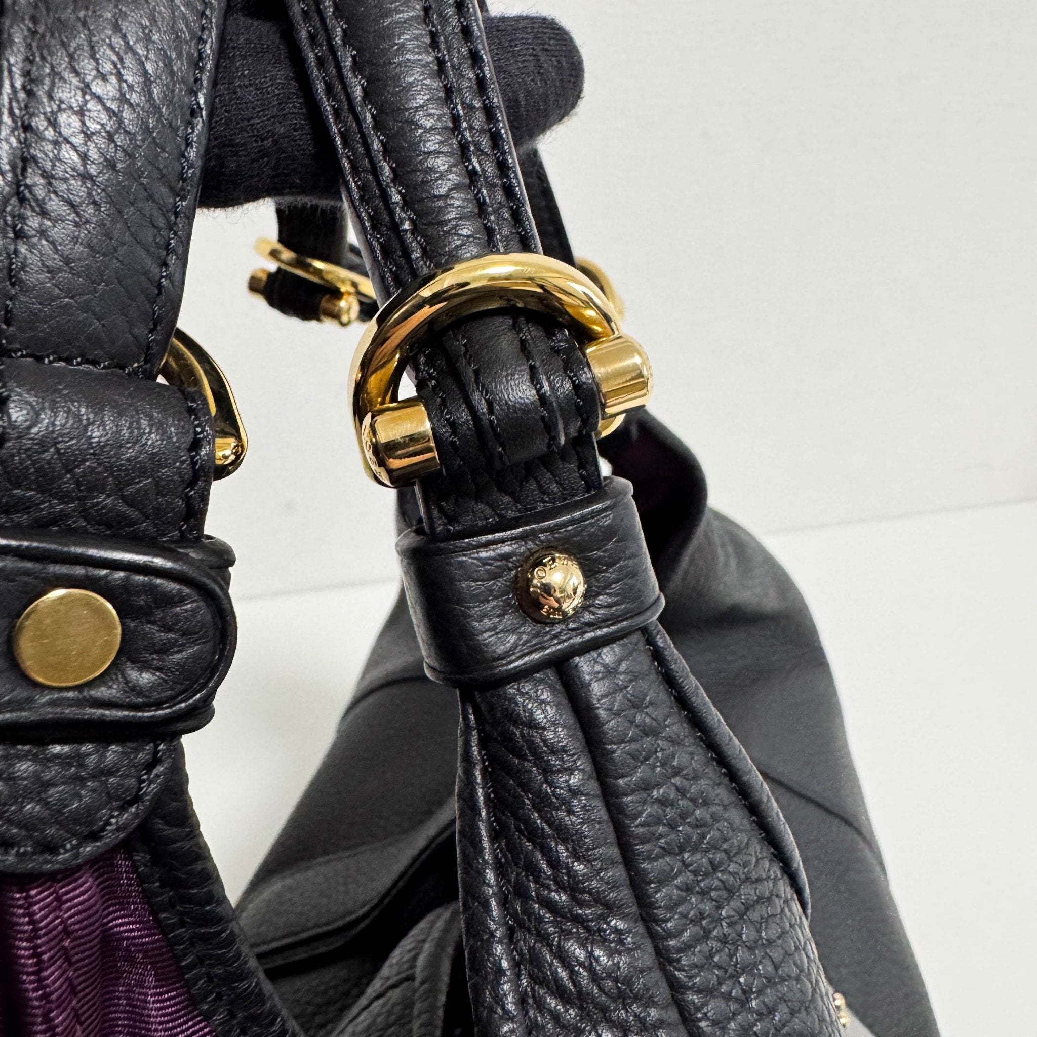 LOEWE Black Pebbled Leather Handle Bag with Padlock, in , Sold by HIVE PRELOVED - Shoulder Bags, ,