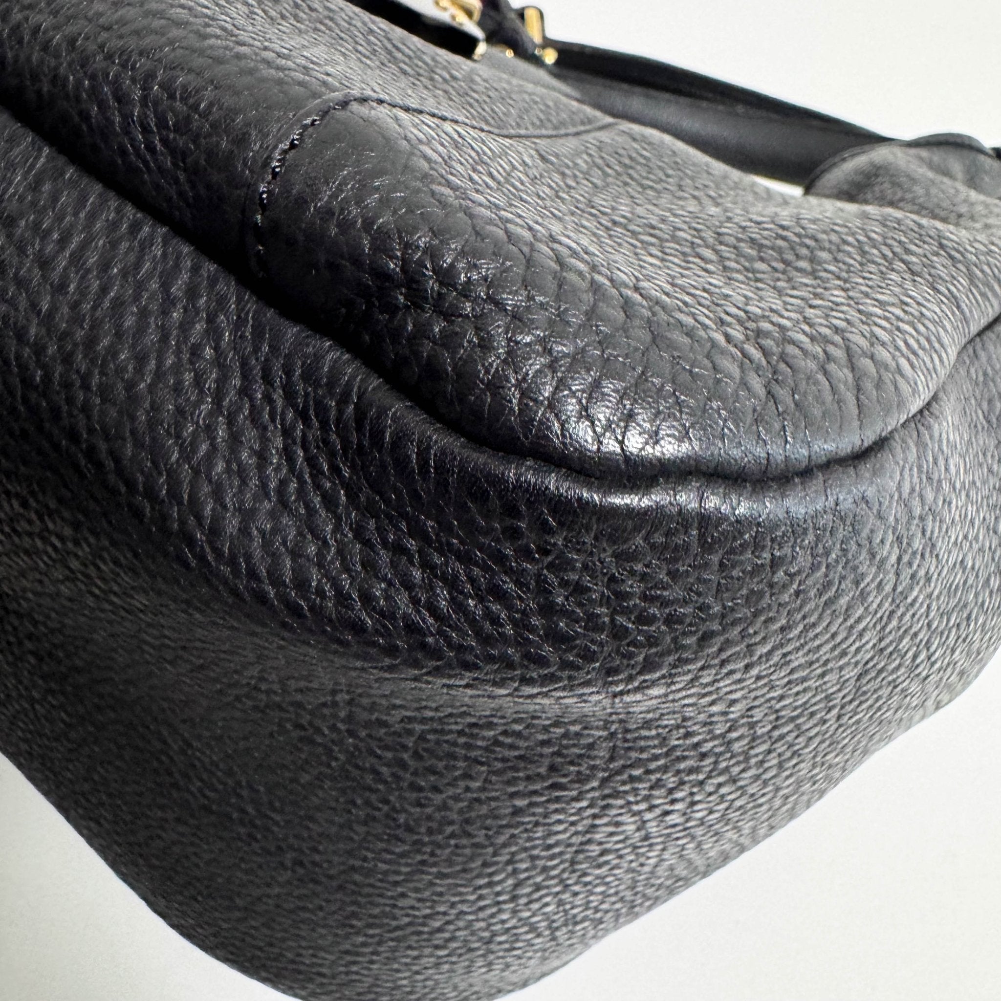 LOEWE Black Pebbled Leather Handle Bag with Padlock, in , Sold by HIVE PRELOVED - Shoulder Bags, ,