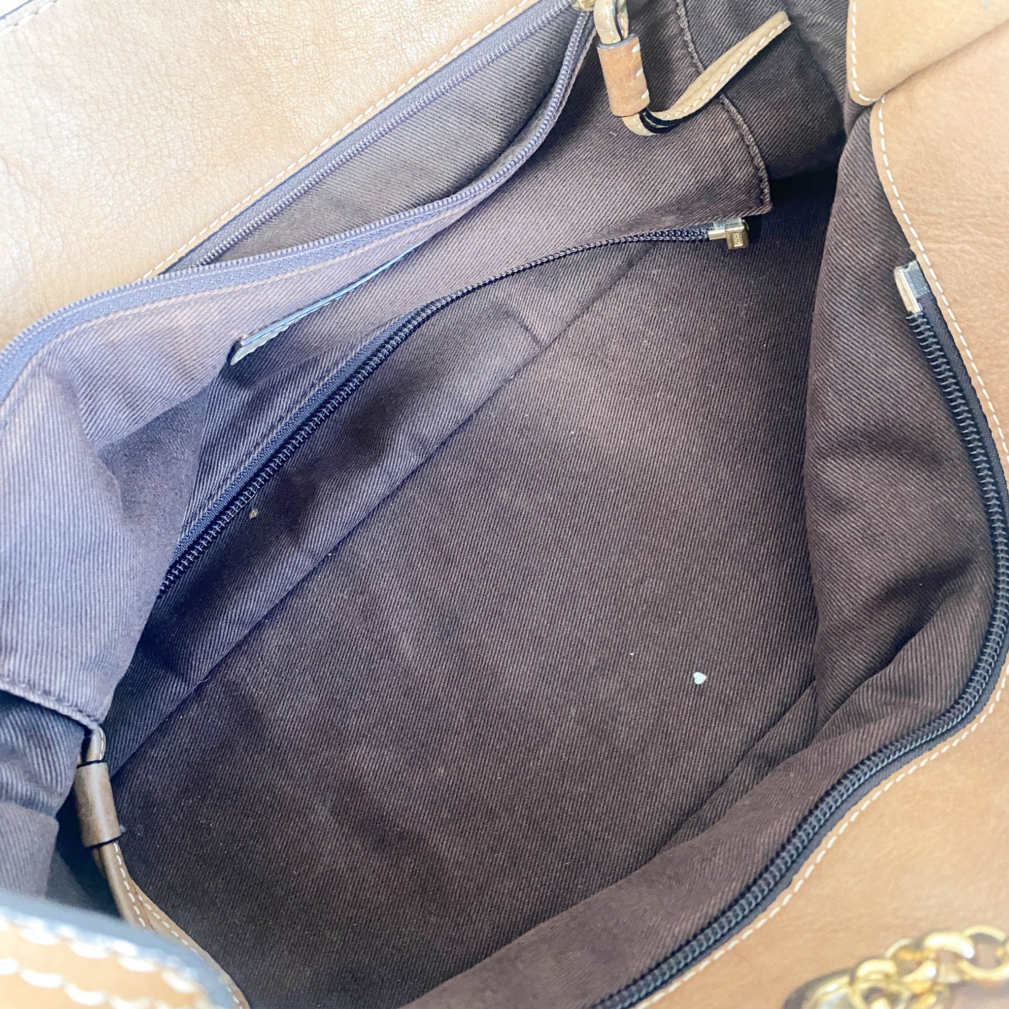 LOEWE Brown Leather Gold Chain Tote Bag, in , Sold by HIVE PRELOVED - Shoulder Bags, ,