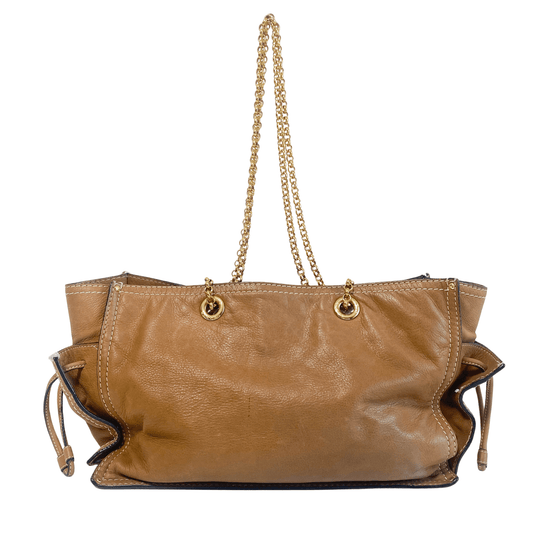 LOEWE Brown Leather Gold Chain Tote Bag, in , Sold by HIVE PRELOVED - Shoulder Bags, ,