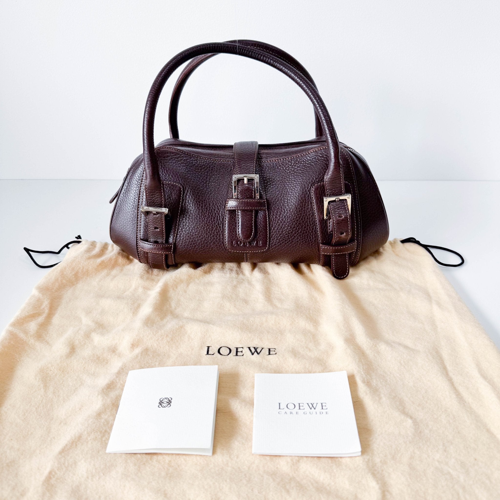 LOEWE Brown Leather Top Handle Bag, in , Sold by HIVE PRELOVED - Handle Bags, ,
