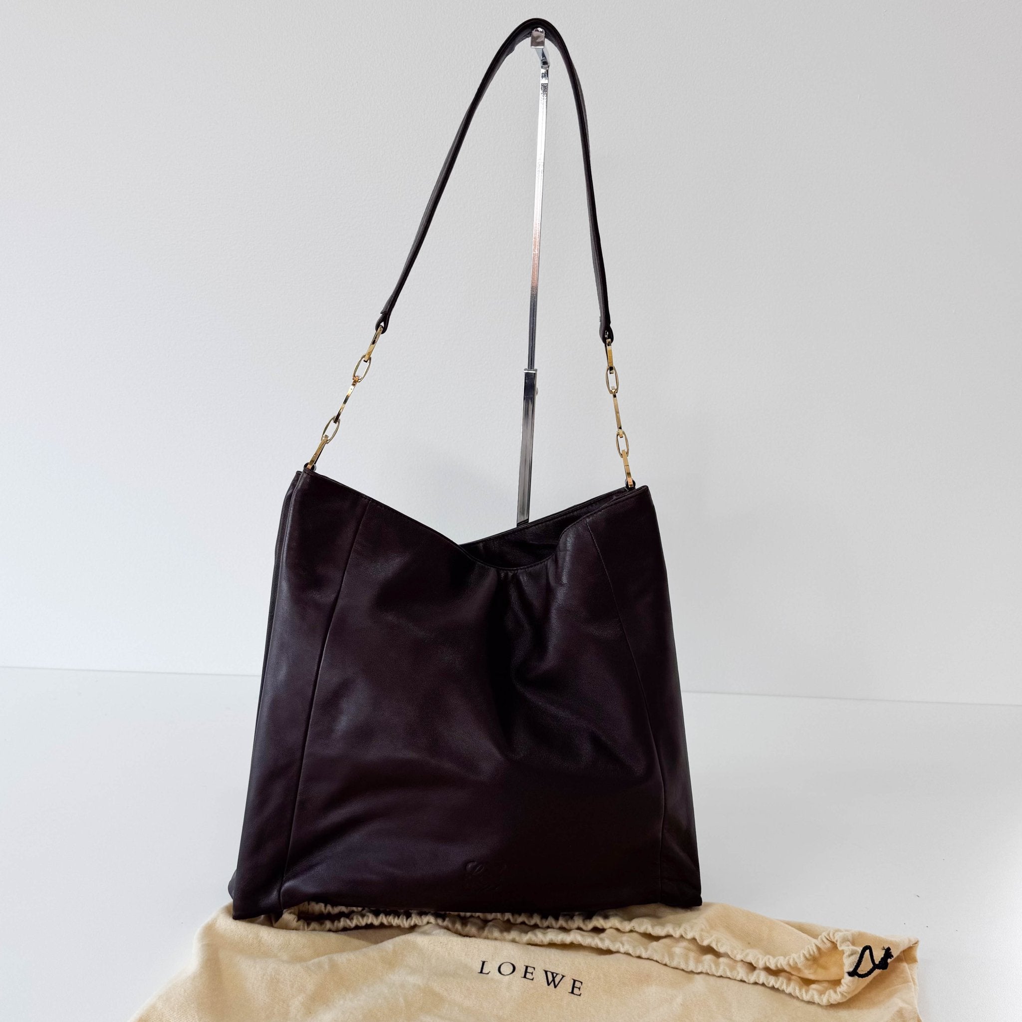 LOEWE Brown Nappa Leather Shoulder Bag, in , Sold by HIVE PRELOVED - Shoulder Bags, ,