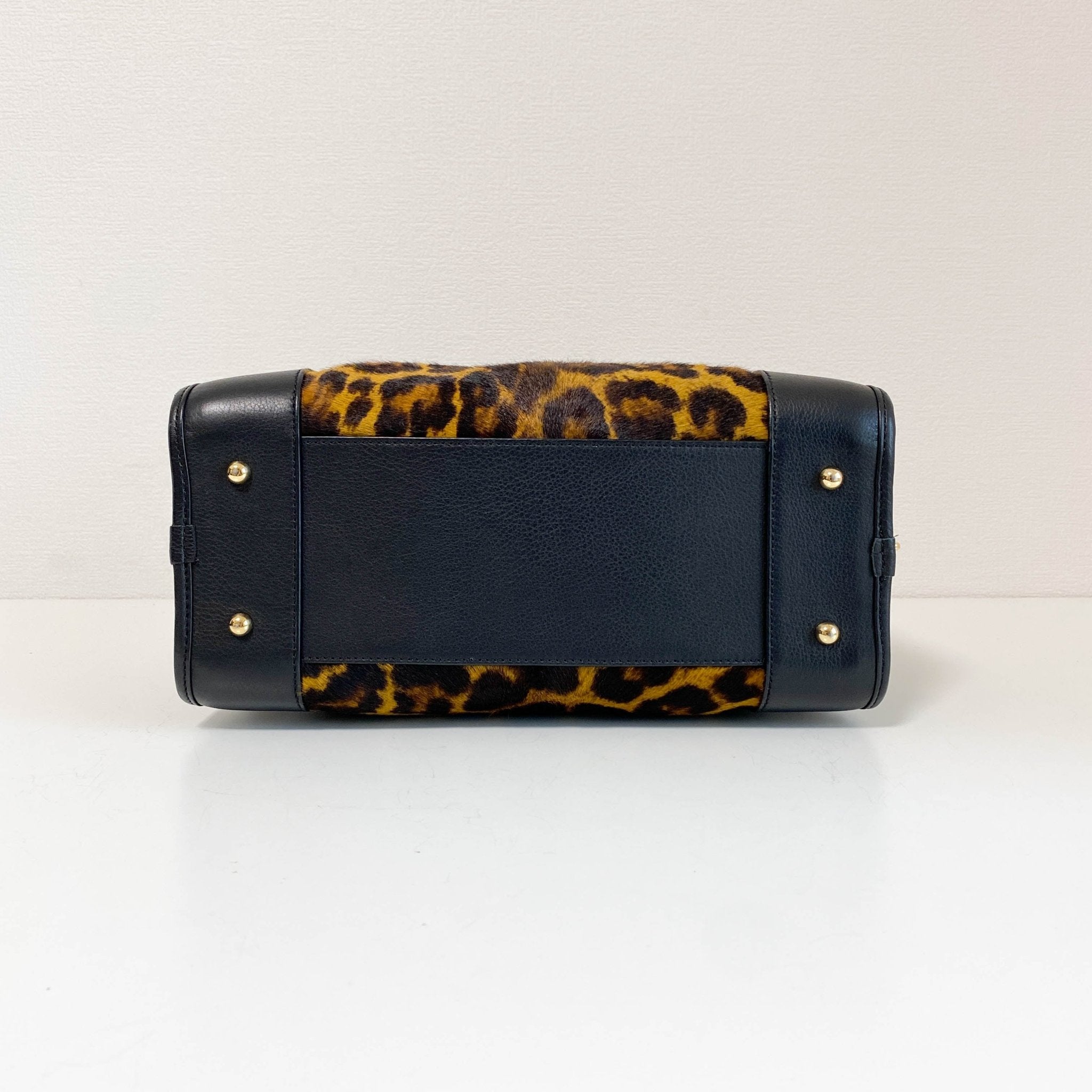 LOEWE Calfskin Pony Hair Leopard Print Amazona 28 Black, in , Sold by HIVE PRELOVED - Handle Bags, ,