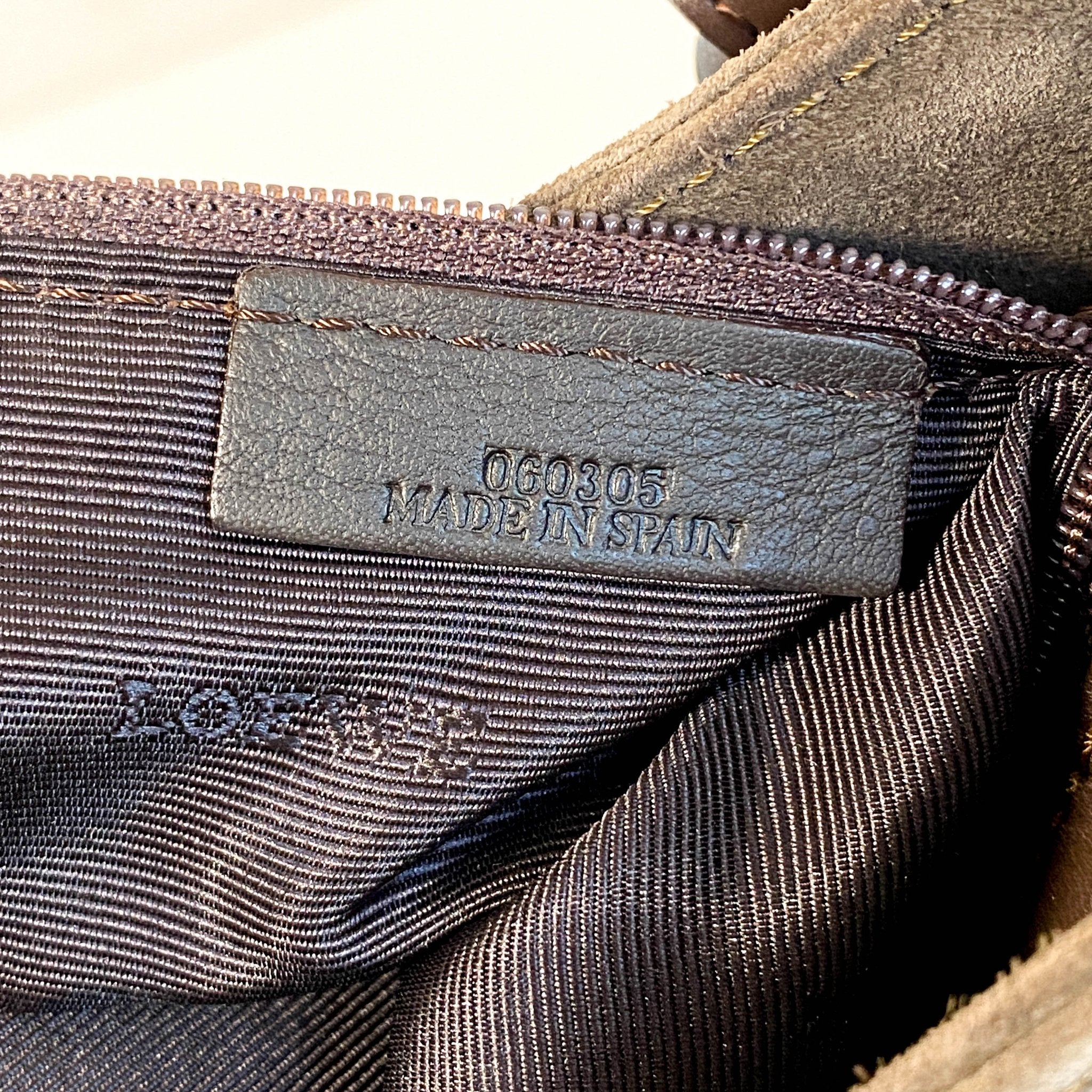 LOEWE Camoscio Brown Suede Anagram Handbag, in , Sold by HIVE PRELOVED - Handle Bags, ,