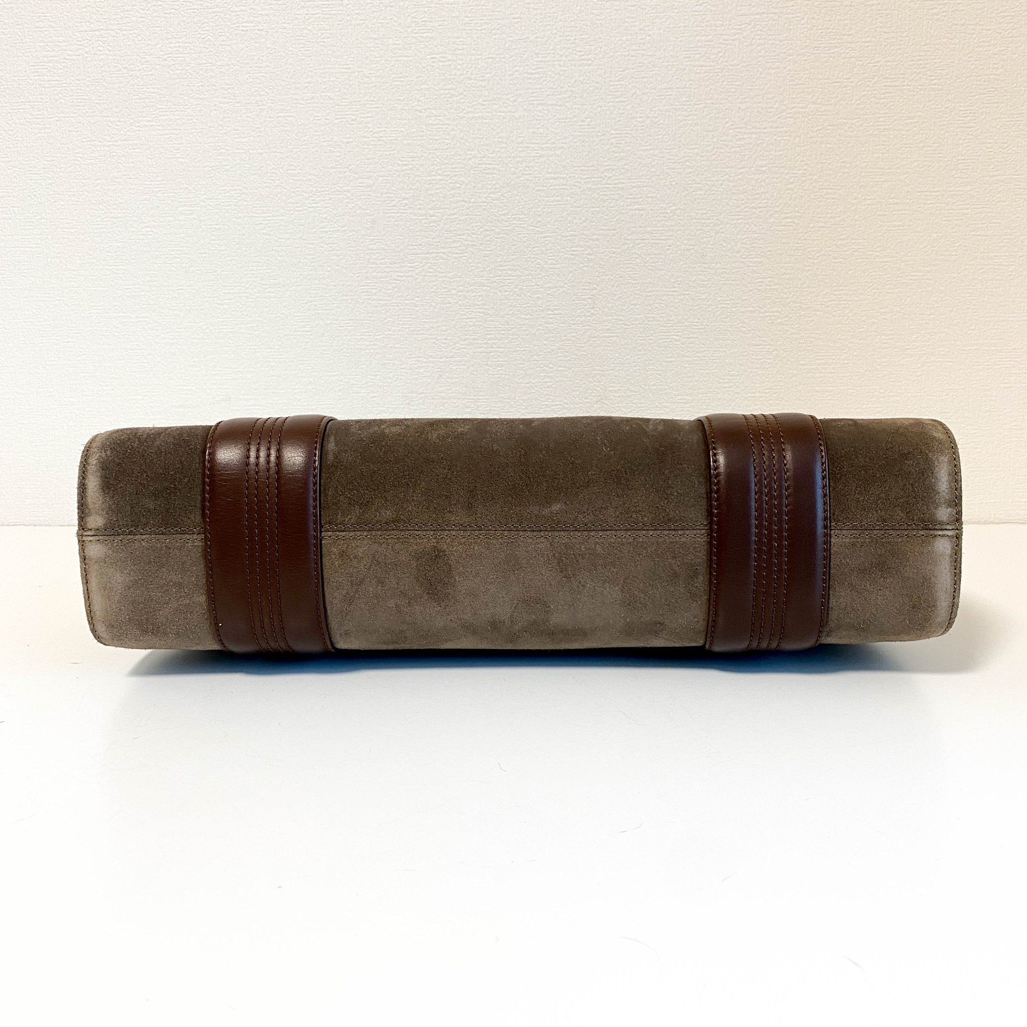 LOEWE Camoscio Brown Suede Anagram Handbag, in , Sold by HIVE PRELOVED - Handle Bags, ,