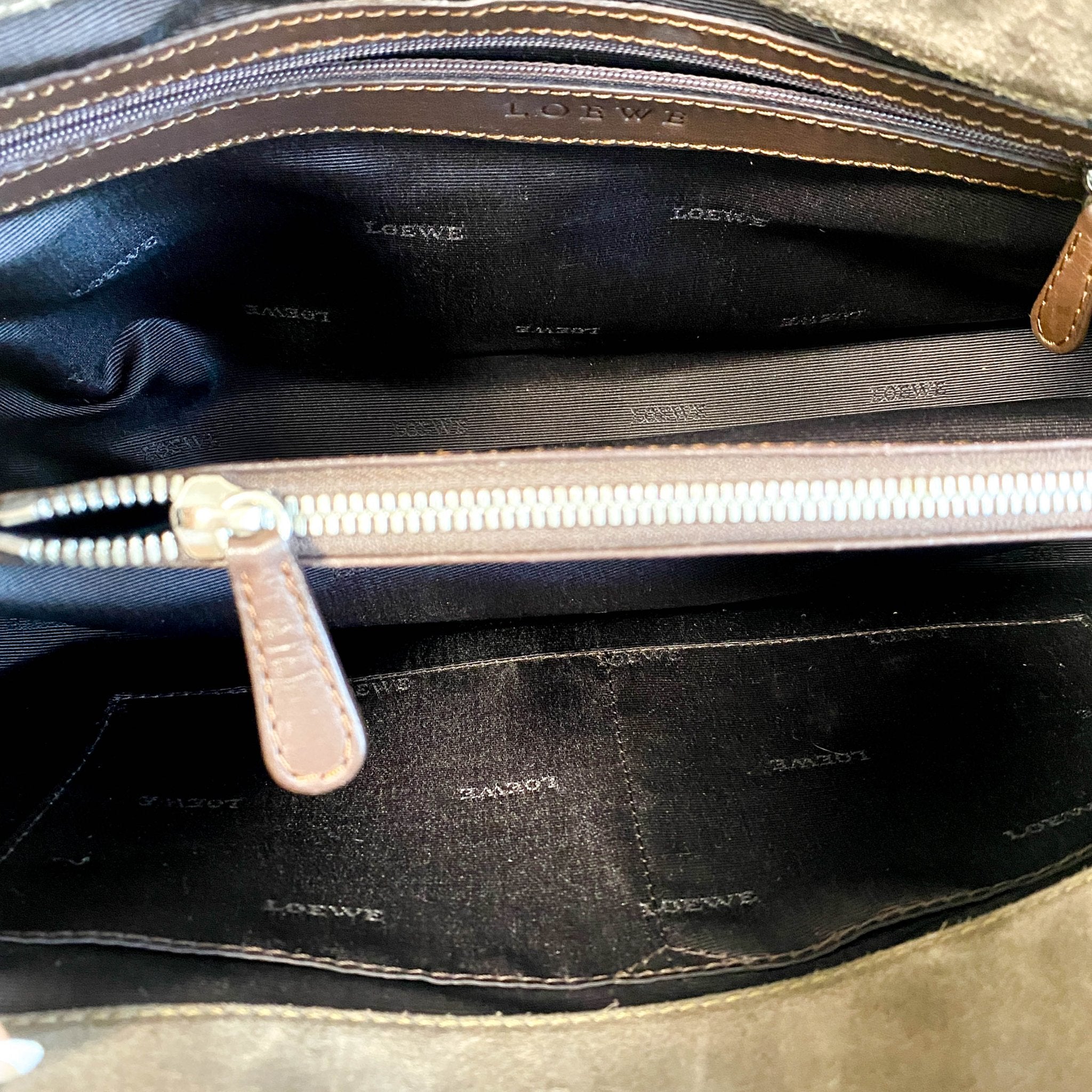 LOEWE Camoscio Brown Suede Anagram Handbag, in , Sold by HIVE PRELOVED - Handle Bags, ,