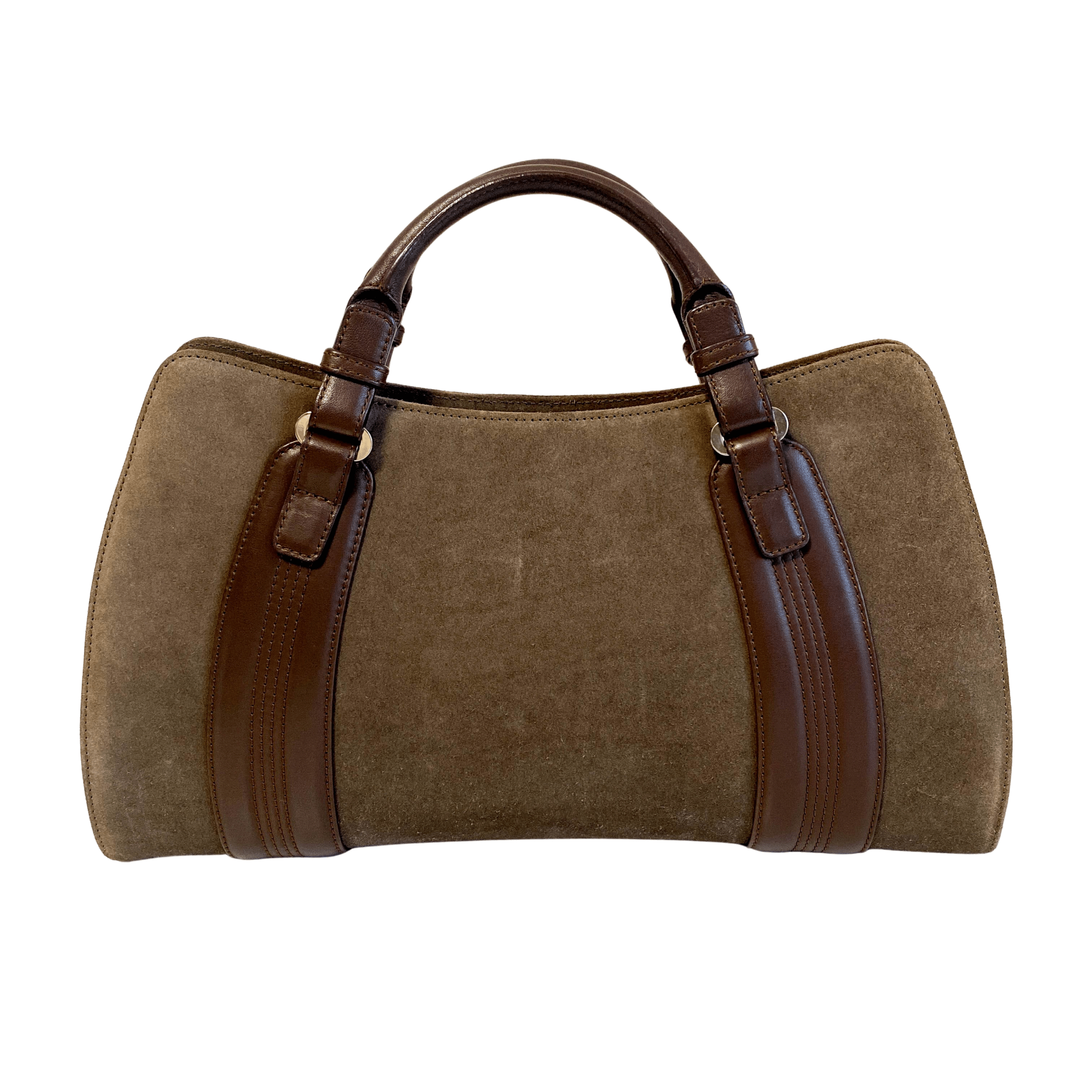 LOEWE Camoscio Brown Suede Anagram Handbag, in , Sold by HIVE PRELOVED - Handle Bags, ,