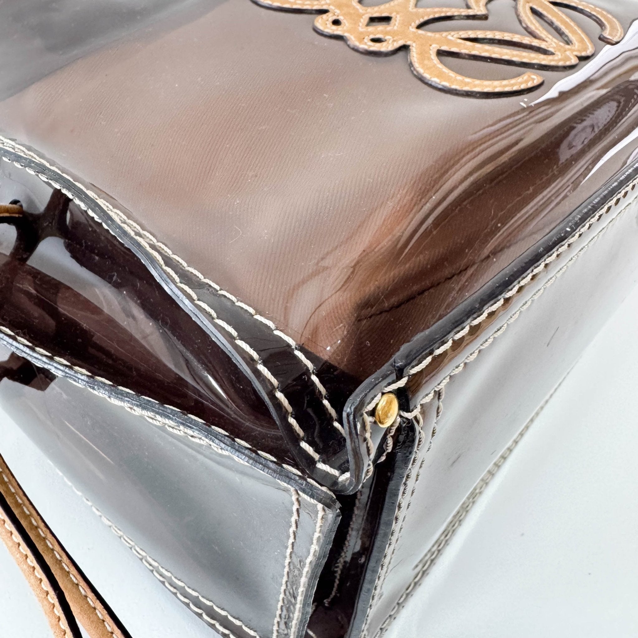 LOEWE Coffee Brown Vinyl Tote Shoulder Bag, in , Sold by HIVE PRELOVED - Shoulder Bags, Totes,