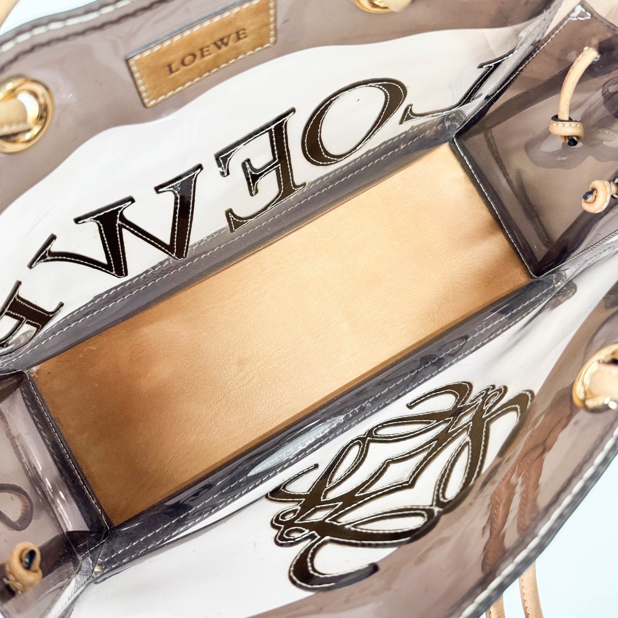 LOEWE Coffee Brown Vinyl Tote Shoulder Bag, in , Sold by HIVE PRELOVED - Shoulder Bags, Totes,