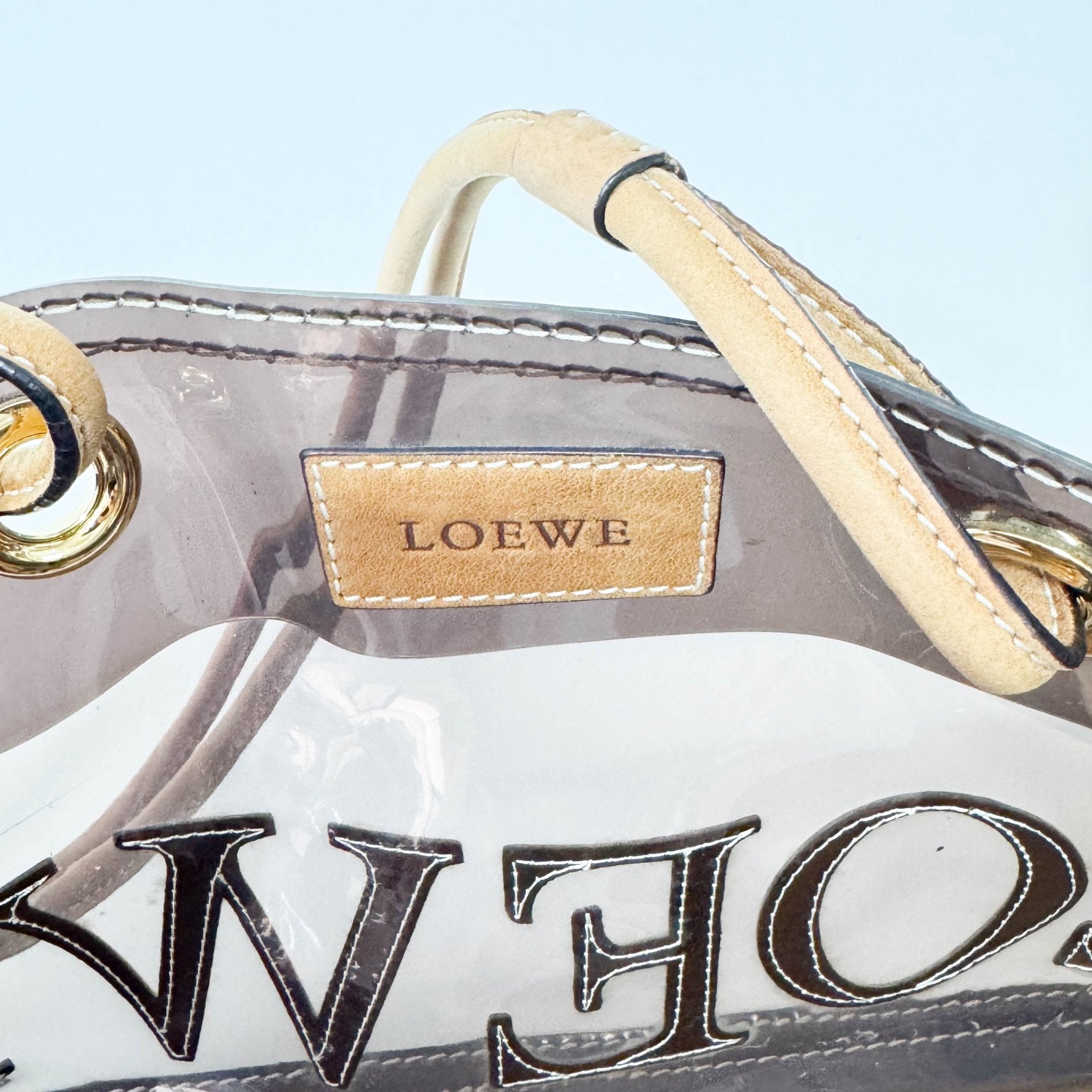 LOEWE Coffee Brown Vinyl Tote Shoulder Bag, in , Sold by HIVE PRELOVED - Shoulder Bags, Totes,