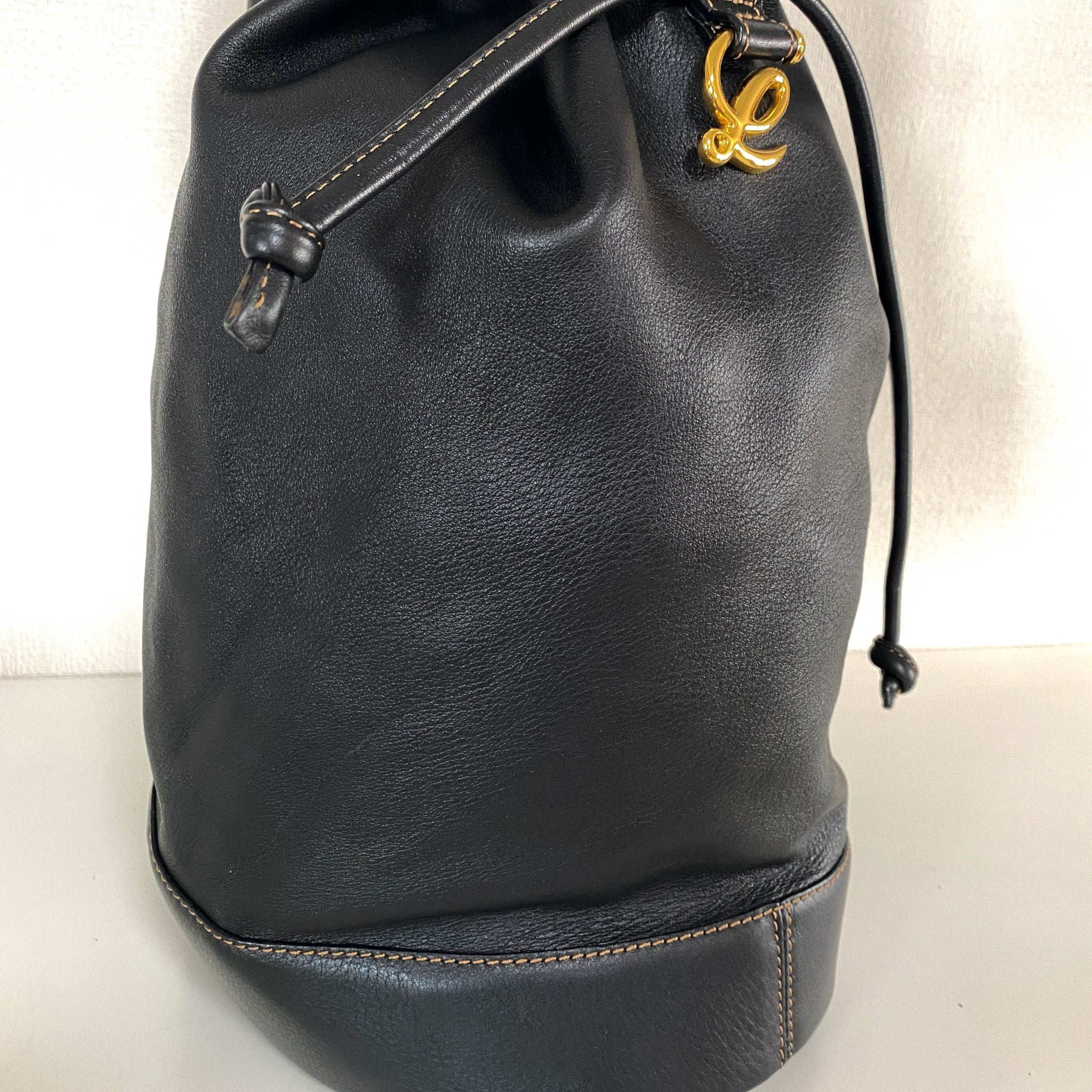 LOEWE Drawstring Leather Backpack, in , Sold by HIVE PRELOVED - Backpacks, ,
