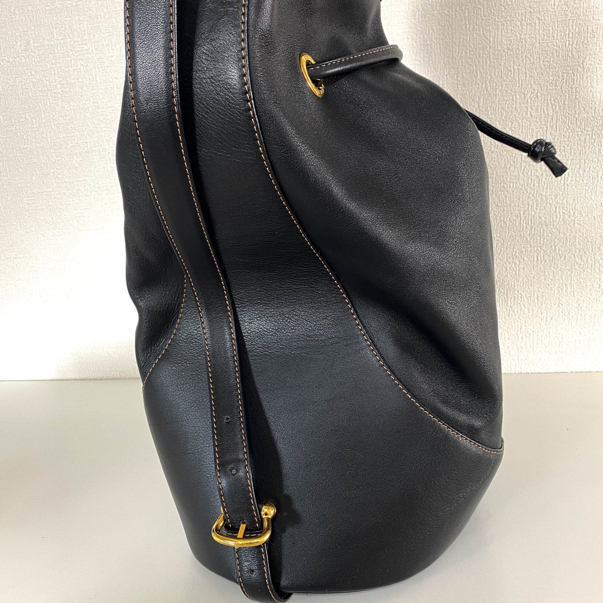 LOEWE Drawstring Leather Backpack, in , Sold by HIVE PRELOVED - Backpacks, ,