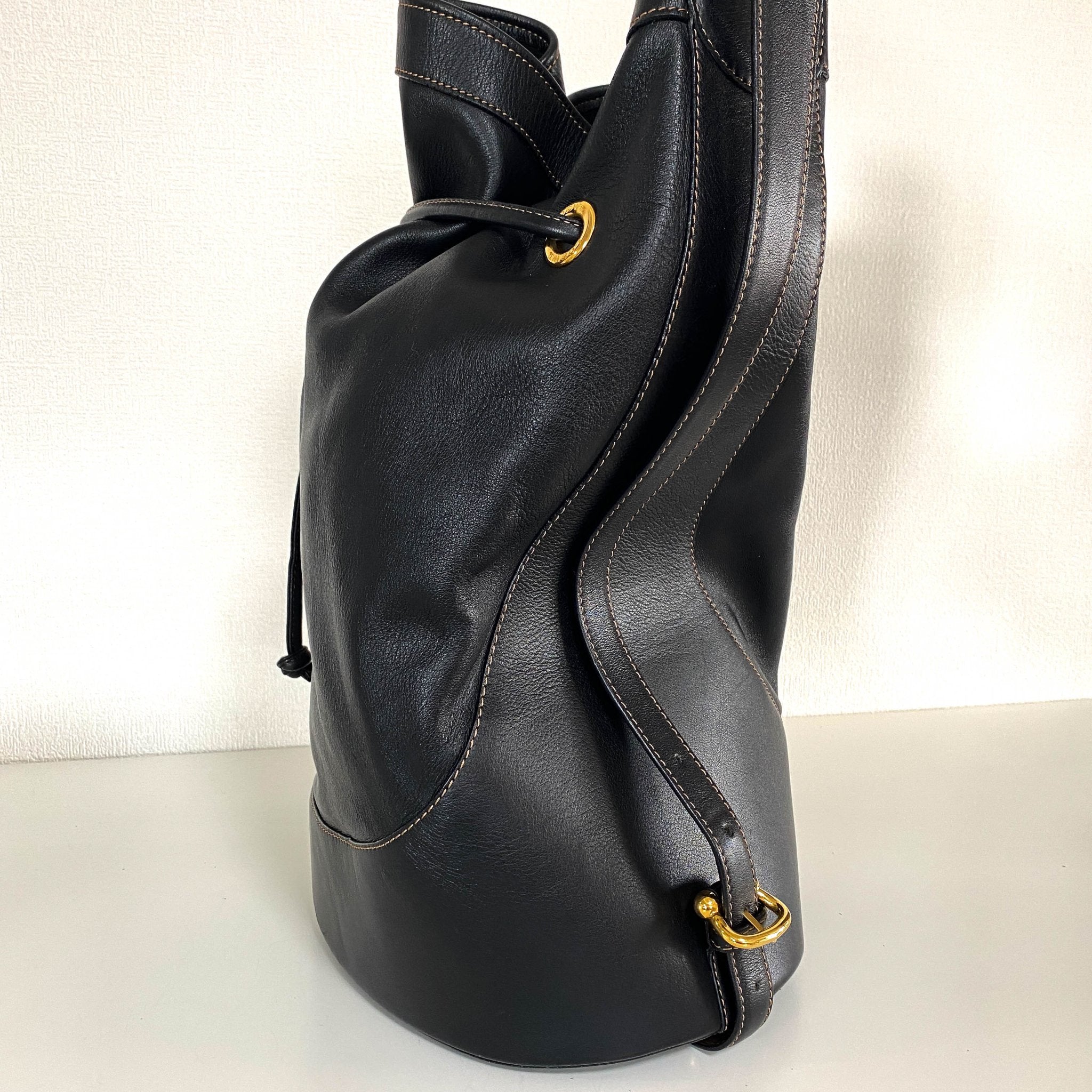 LOEWE Drawstring Leather Backpack, in , Sold by HIVE PRELOVED - Backpacks, ,