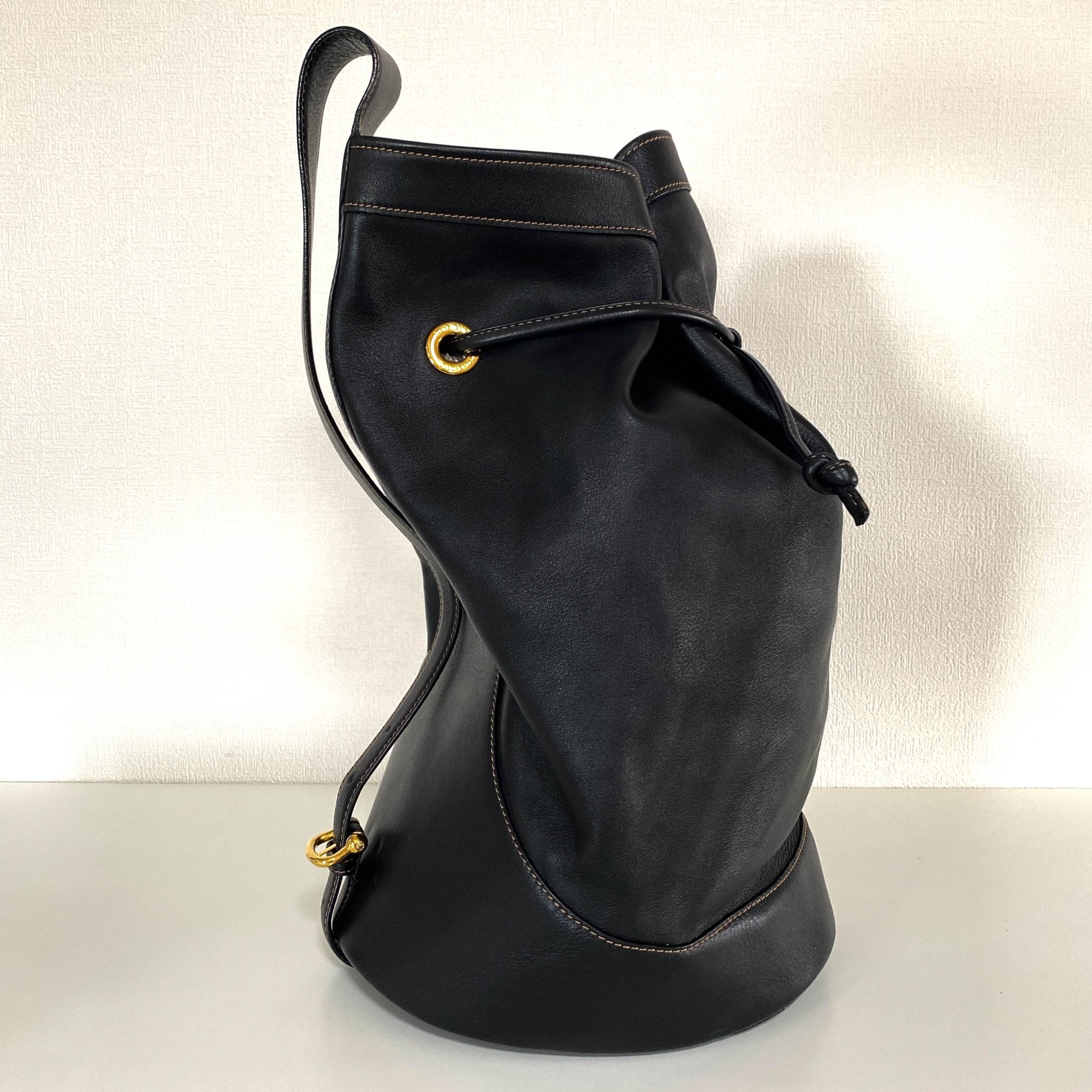 LOEWE Drawstring Leather Backpack, in , Sold by HIVE PRELOVED - Backpacks, ,