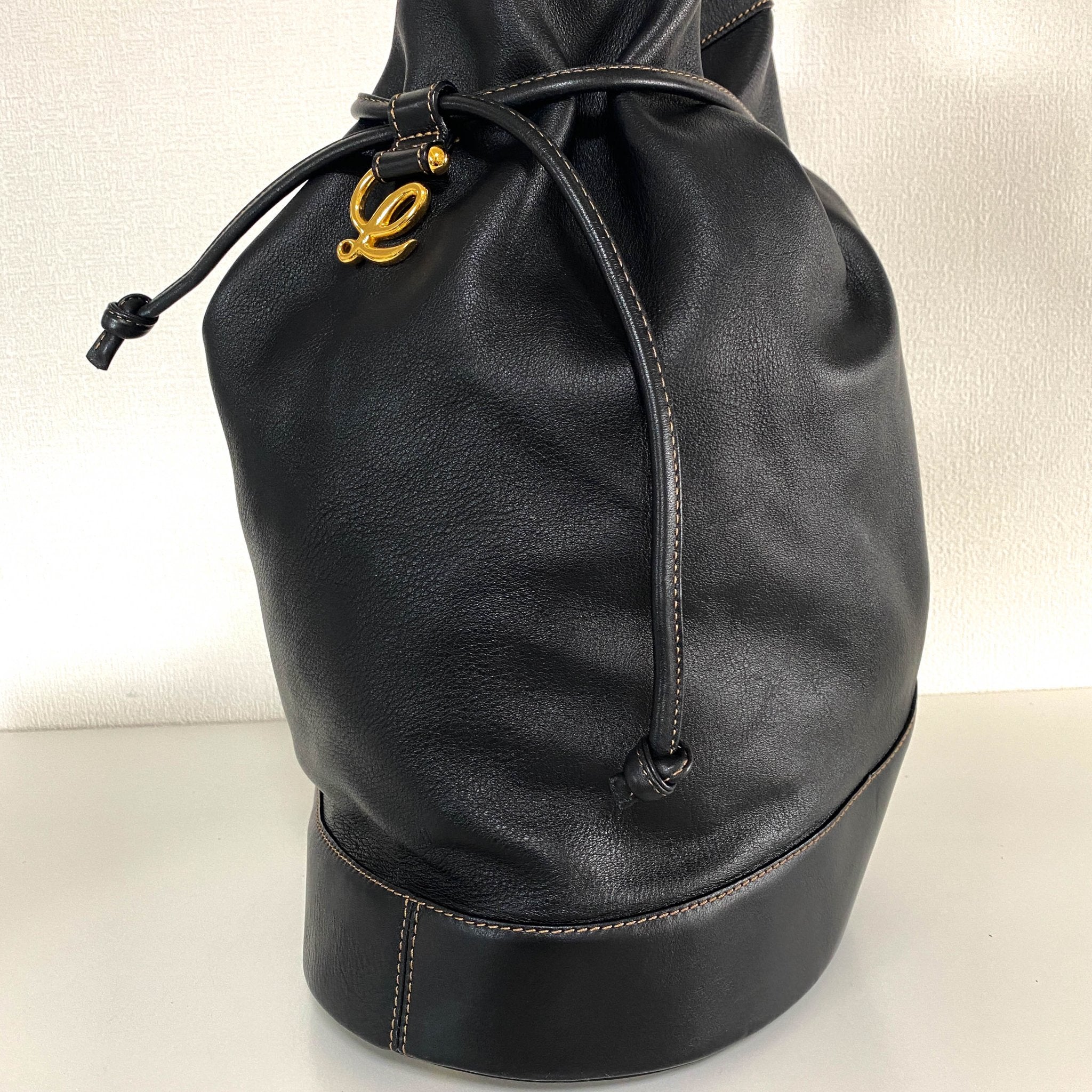 LOEWE Drawstring Leather Backpack, in , Sold by HIVE PRELOVED - Backpacks, ,