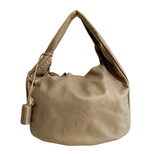 LOEWE Gold Nappa Leather Hobo Shoulder Bag, in , Sold by HIVE PRELOVED - Shoulder Bags, ,
