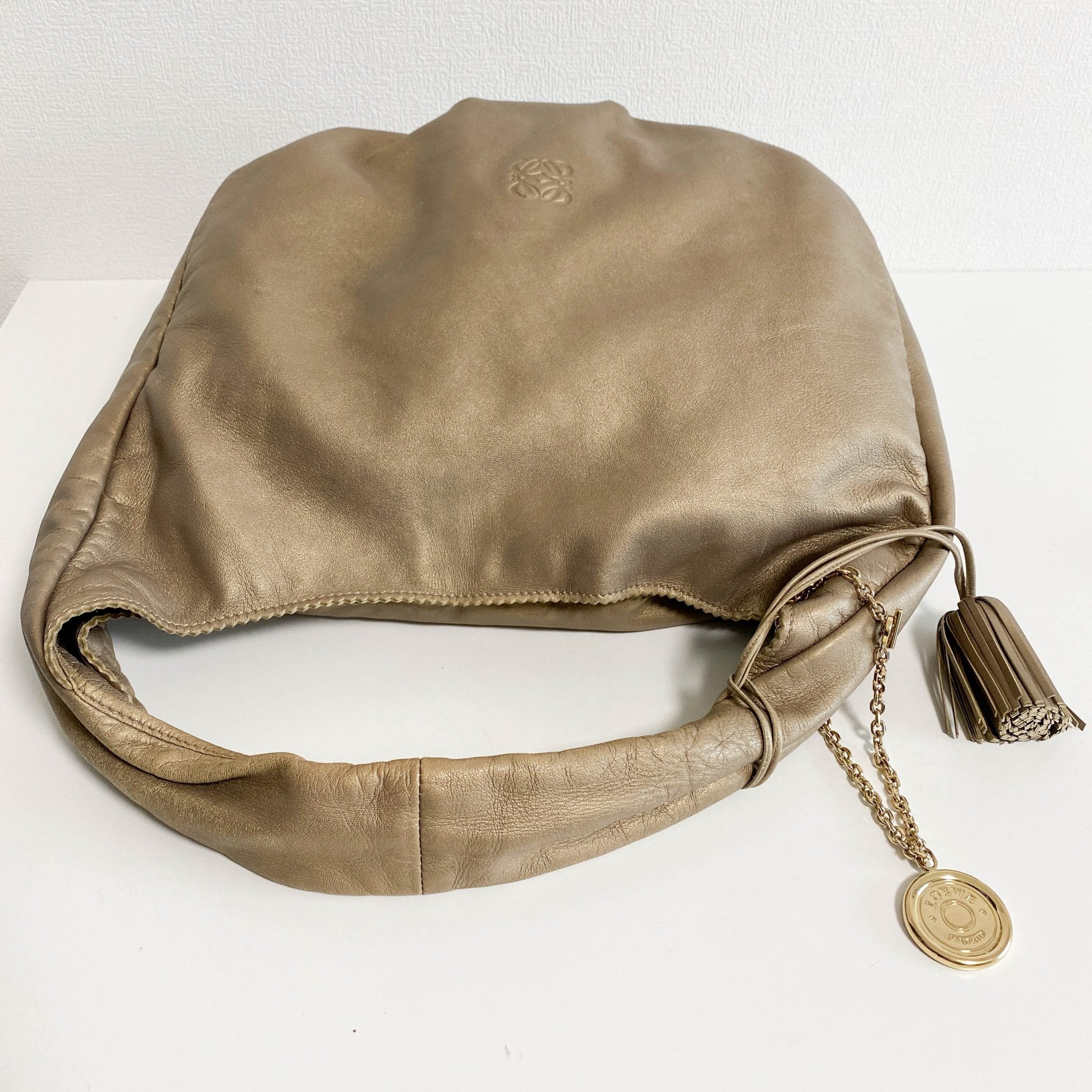LOEWE Gold Nappa Leather Hobo Shoulder Bag, in , Sold by HIVE PRELOVED - Shoulder Bags, ,